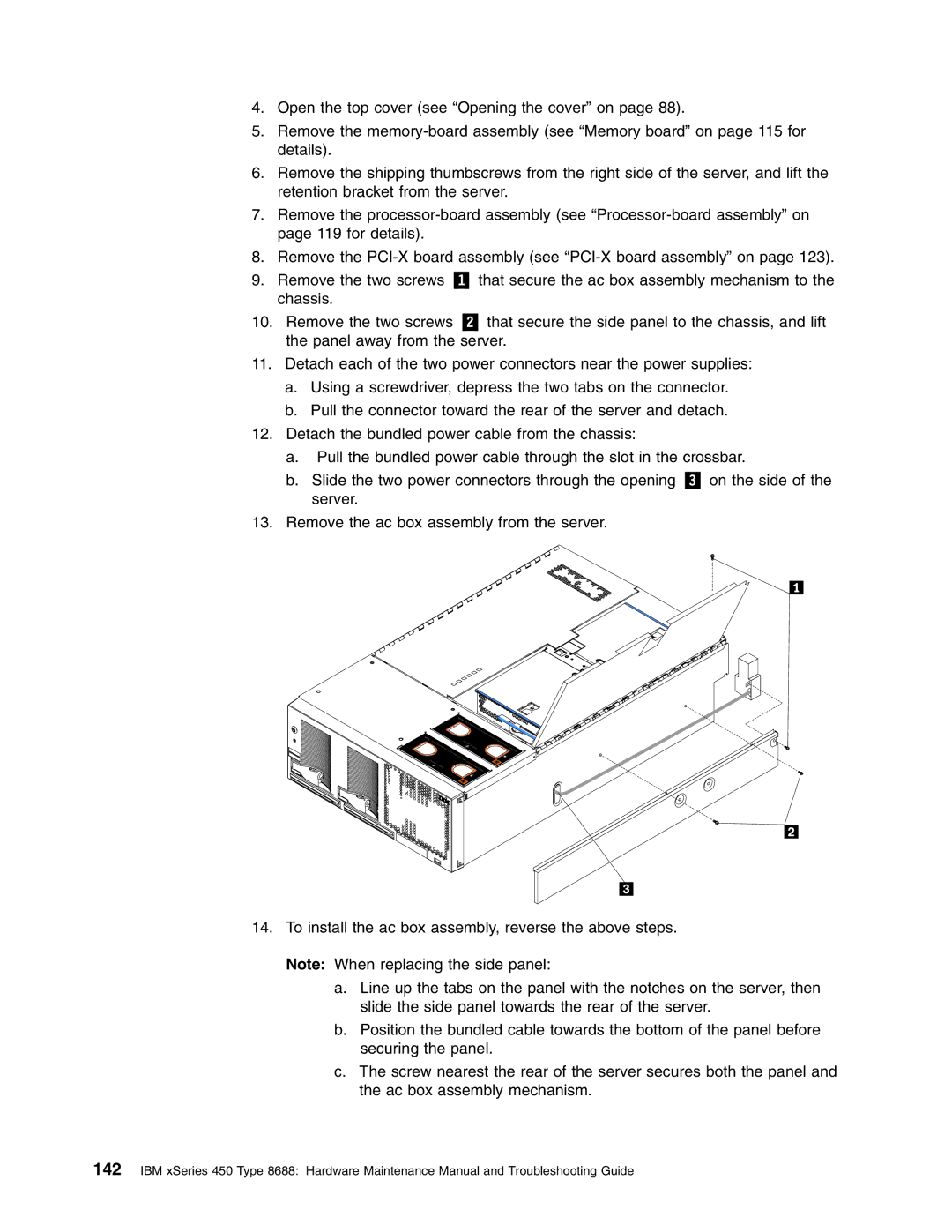 IBM 8688 manual Replace FAN Front For Proper 