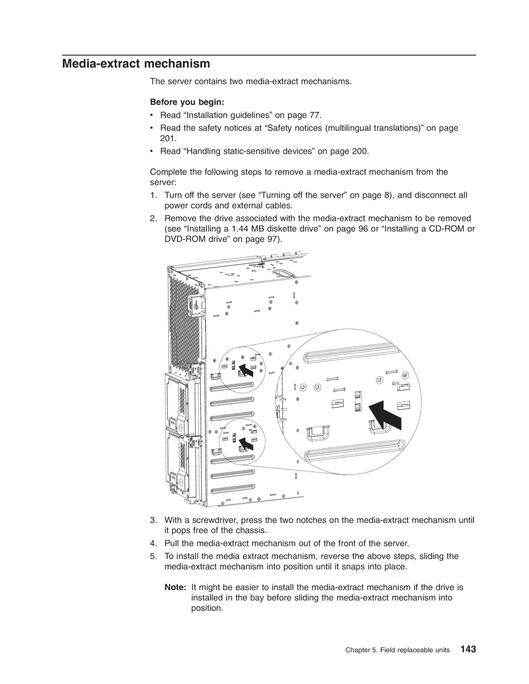 IBM 8688 manual Media-extract mechanism 