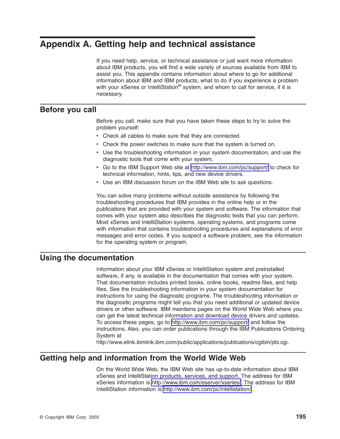 IBM 8688 manual Appendix A. Getting help and technical assistance, Before you call 