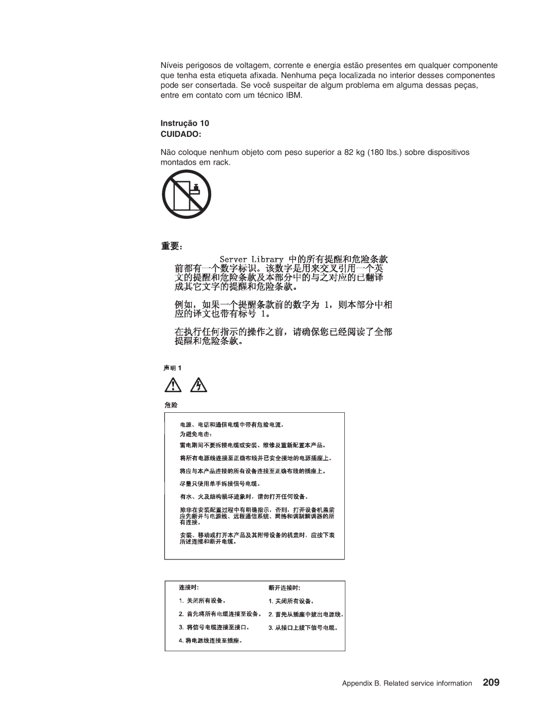 IBM 8688 manual Cuidado 