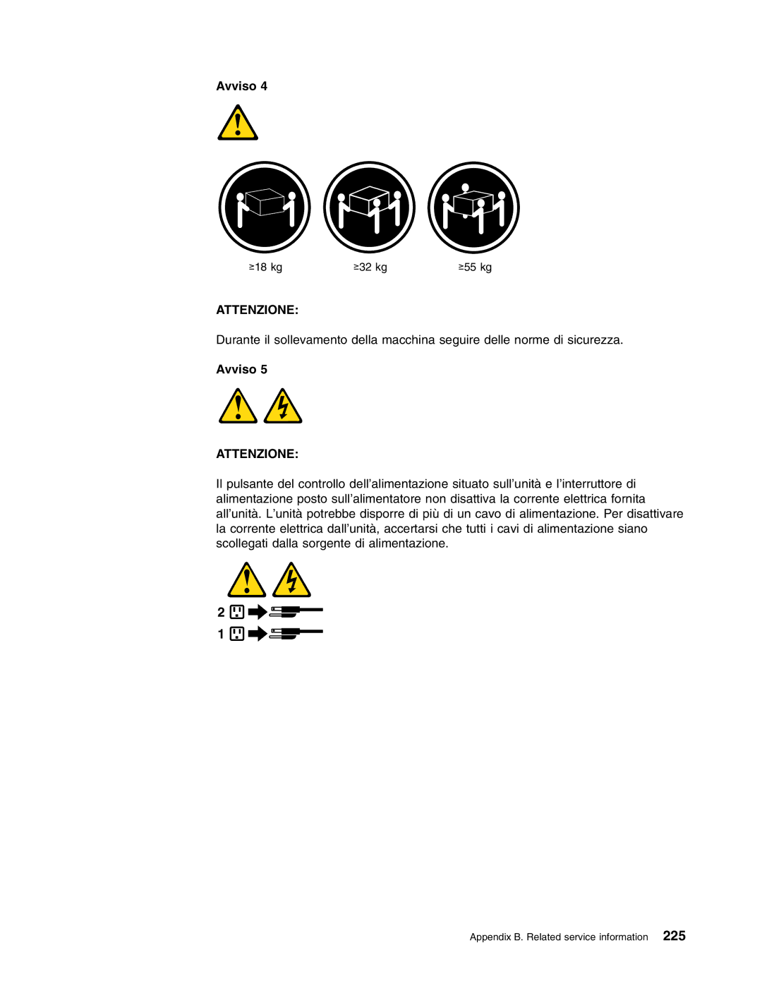 IBM 8688 manual ≥18 kg ≥32 kg 