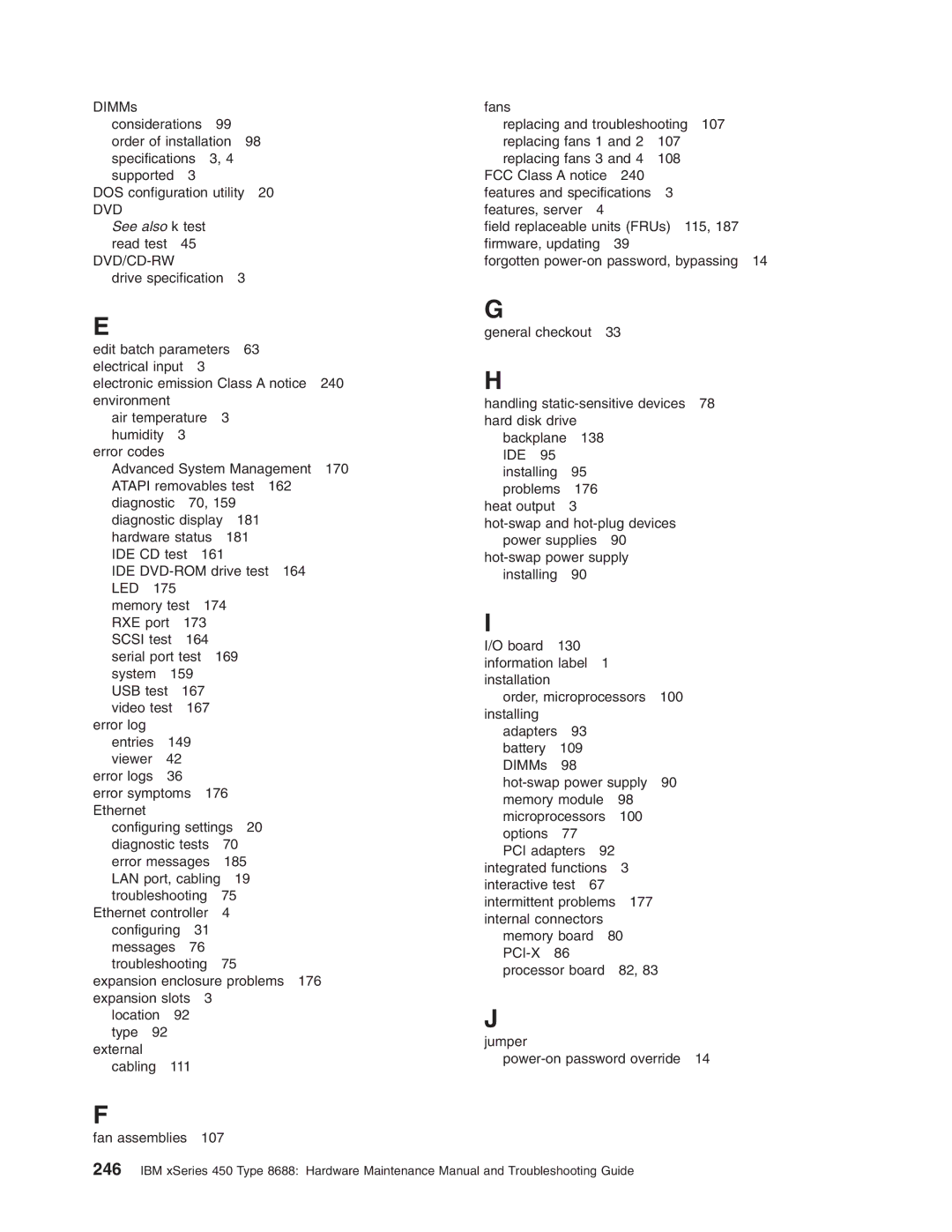 IBM 8688 manual See also k test read test 