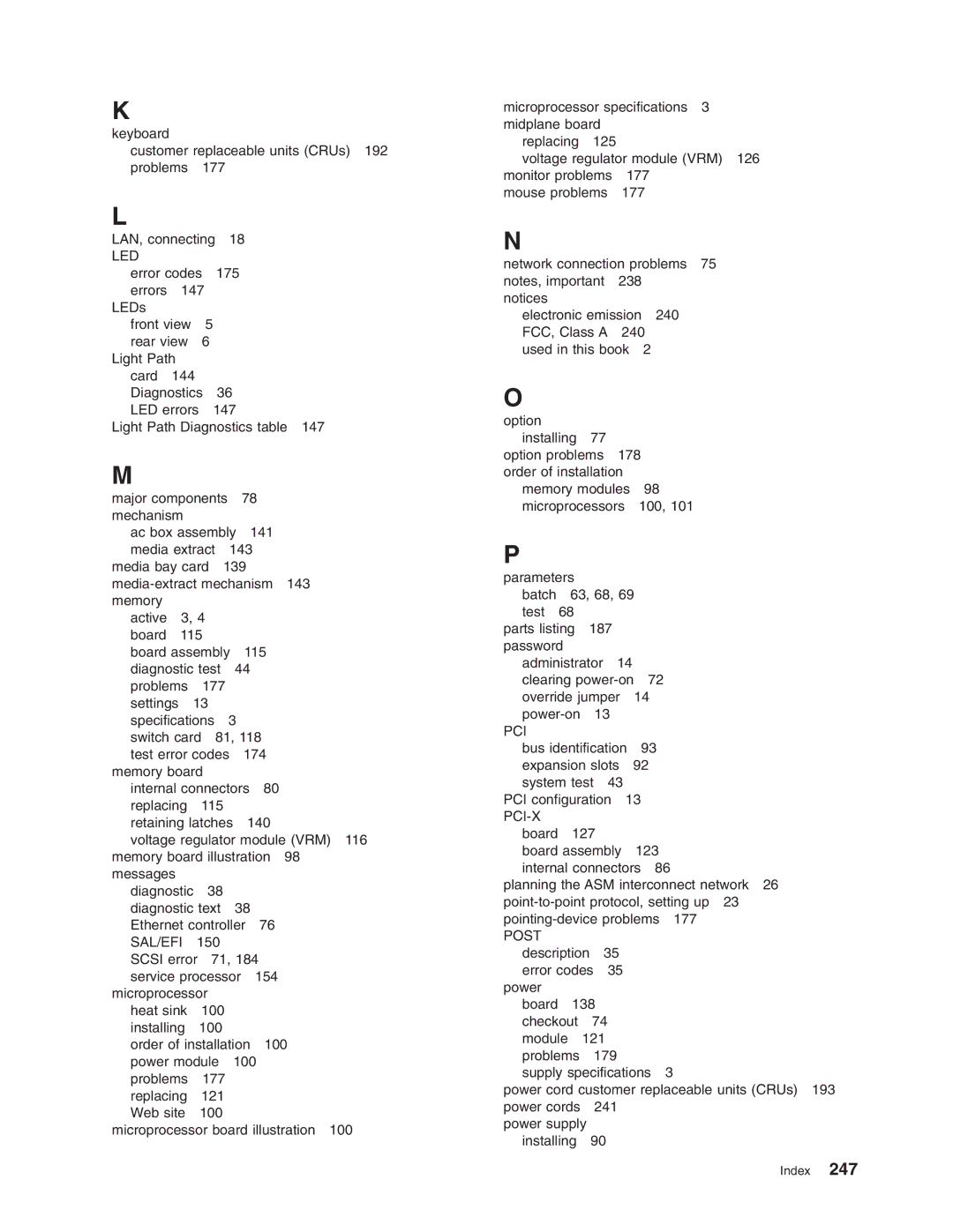 IBM 8688 manual Sal/Efi 