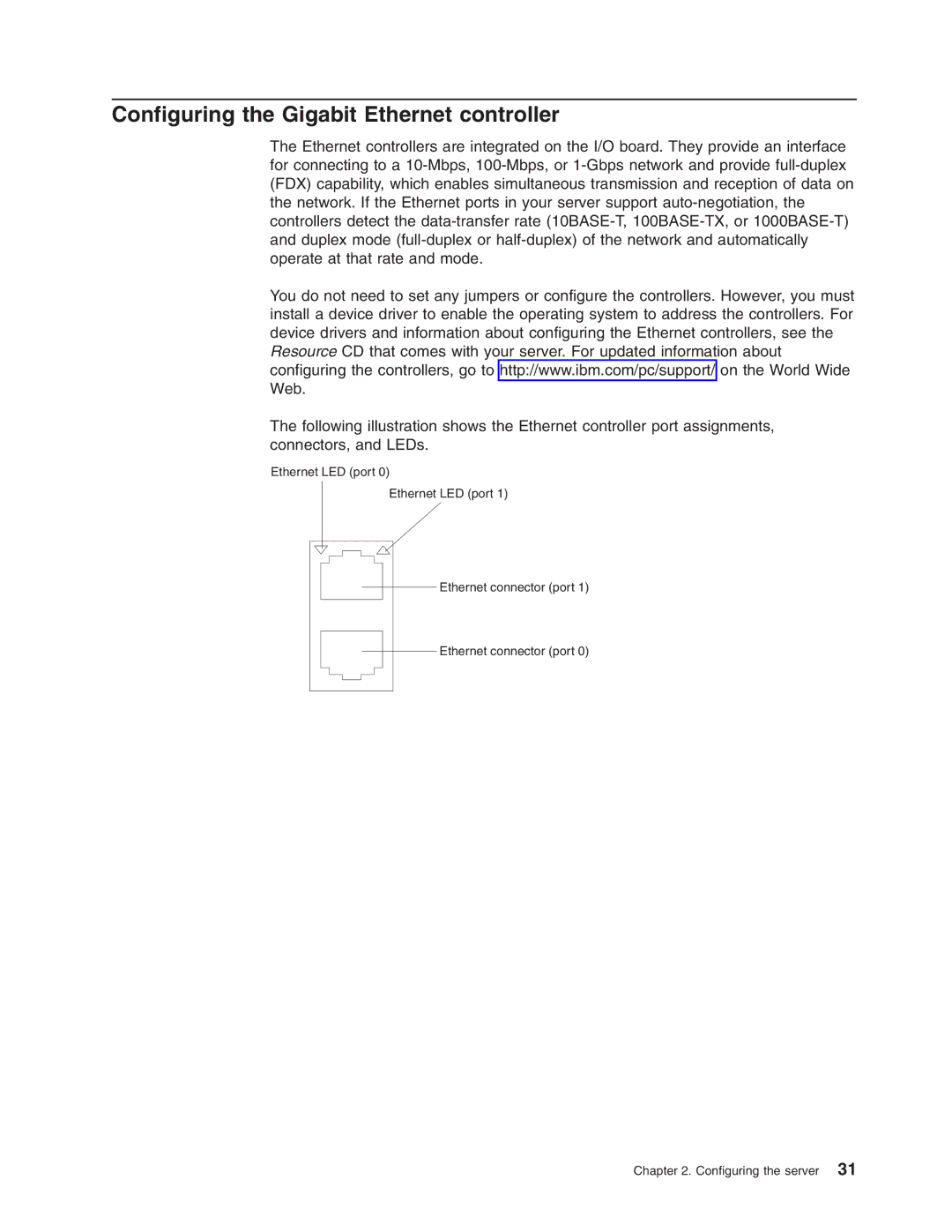 IBM 8688 manual Configuring the Gigabit Ethernet controller 