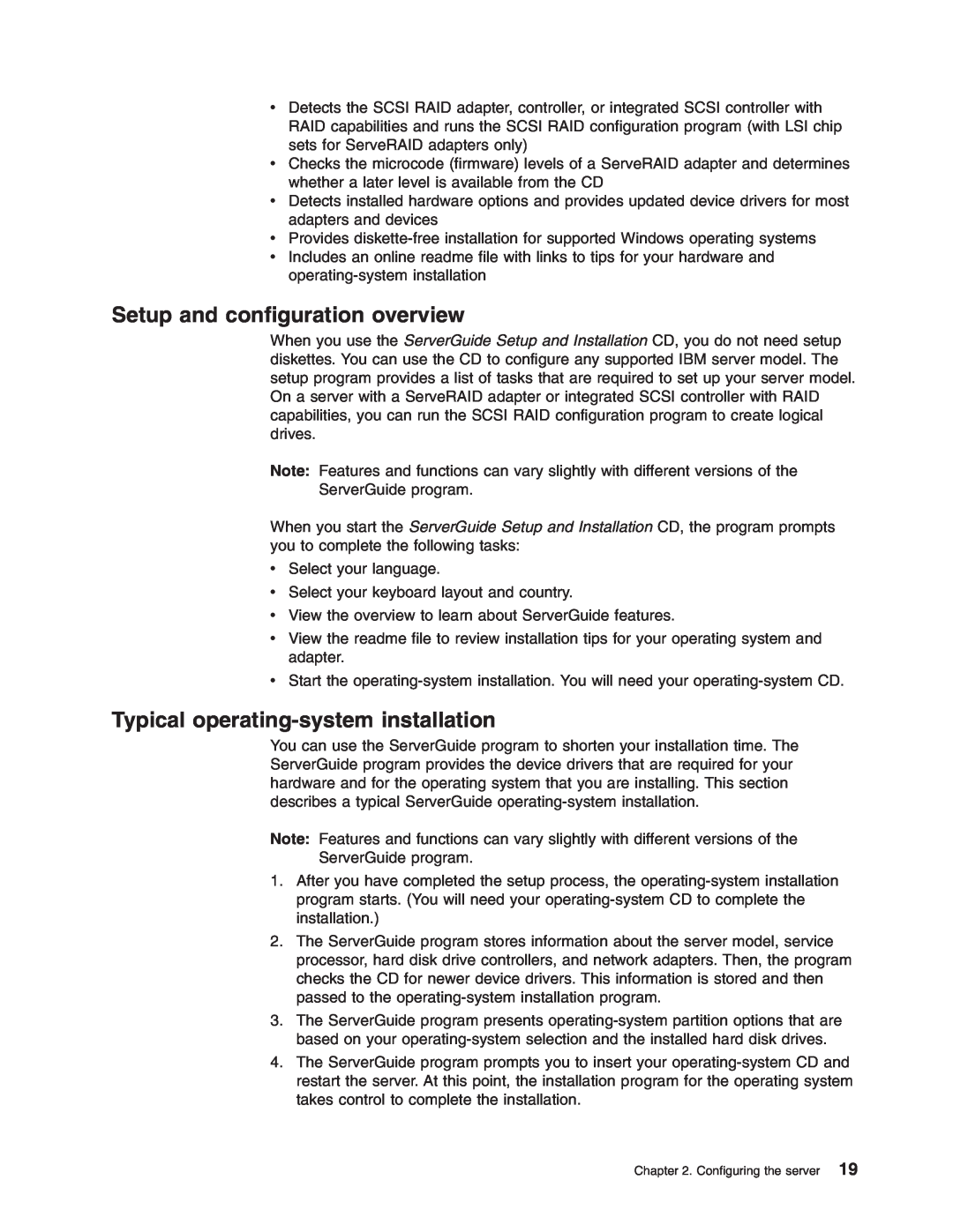 IBM 8840 manual Setup and configuration overview, Typical operating-system installation 