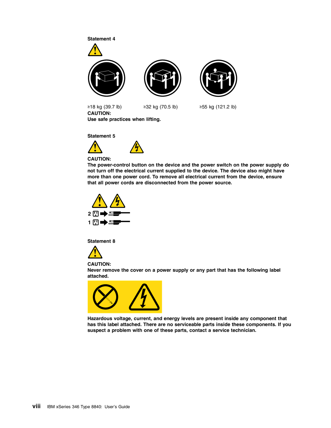 IBM 8840 manual Statement 