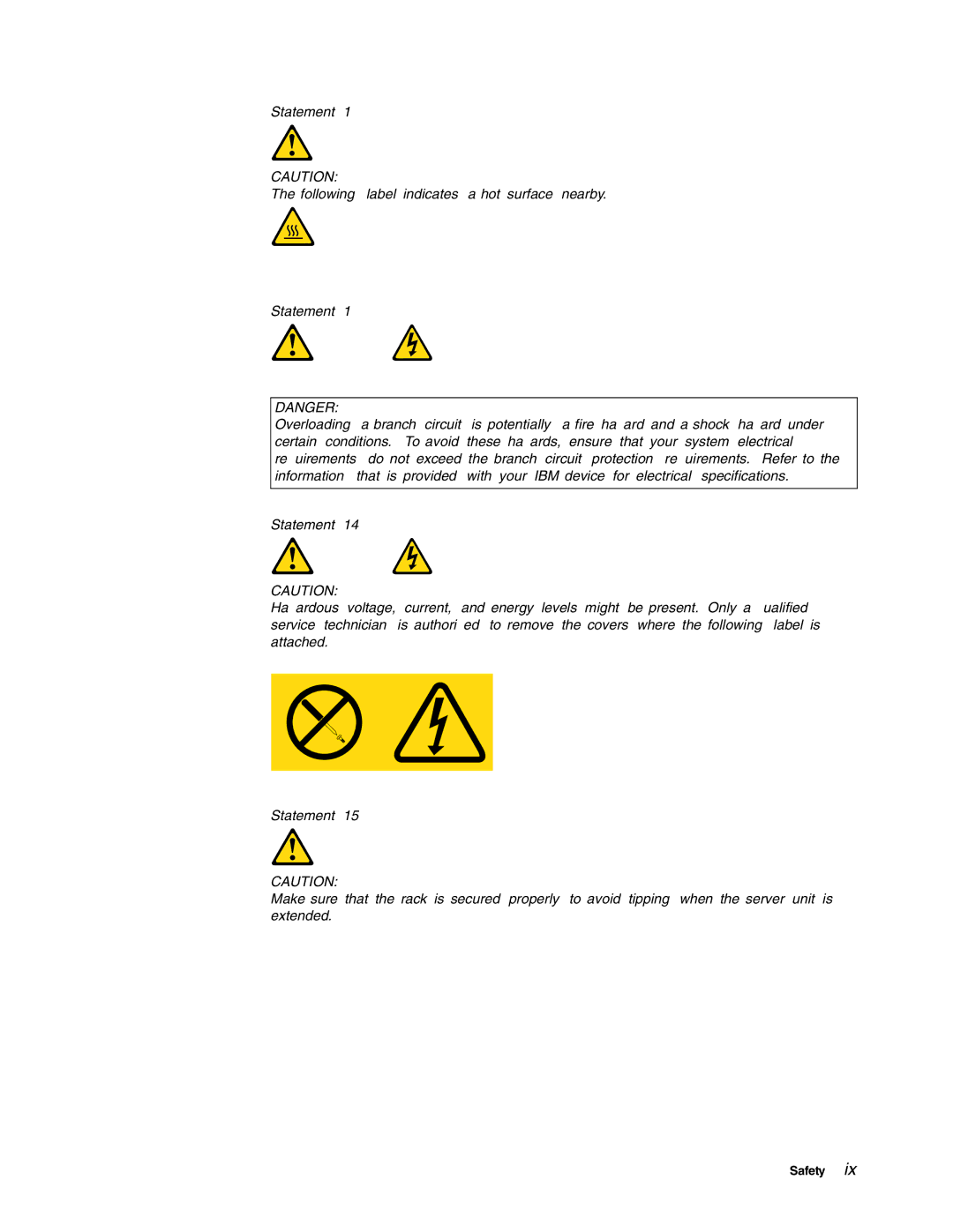 IBM 8840 manual Safety 