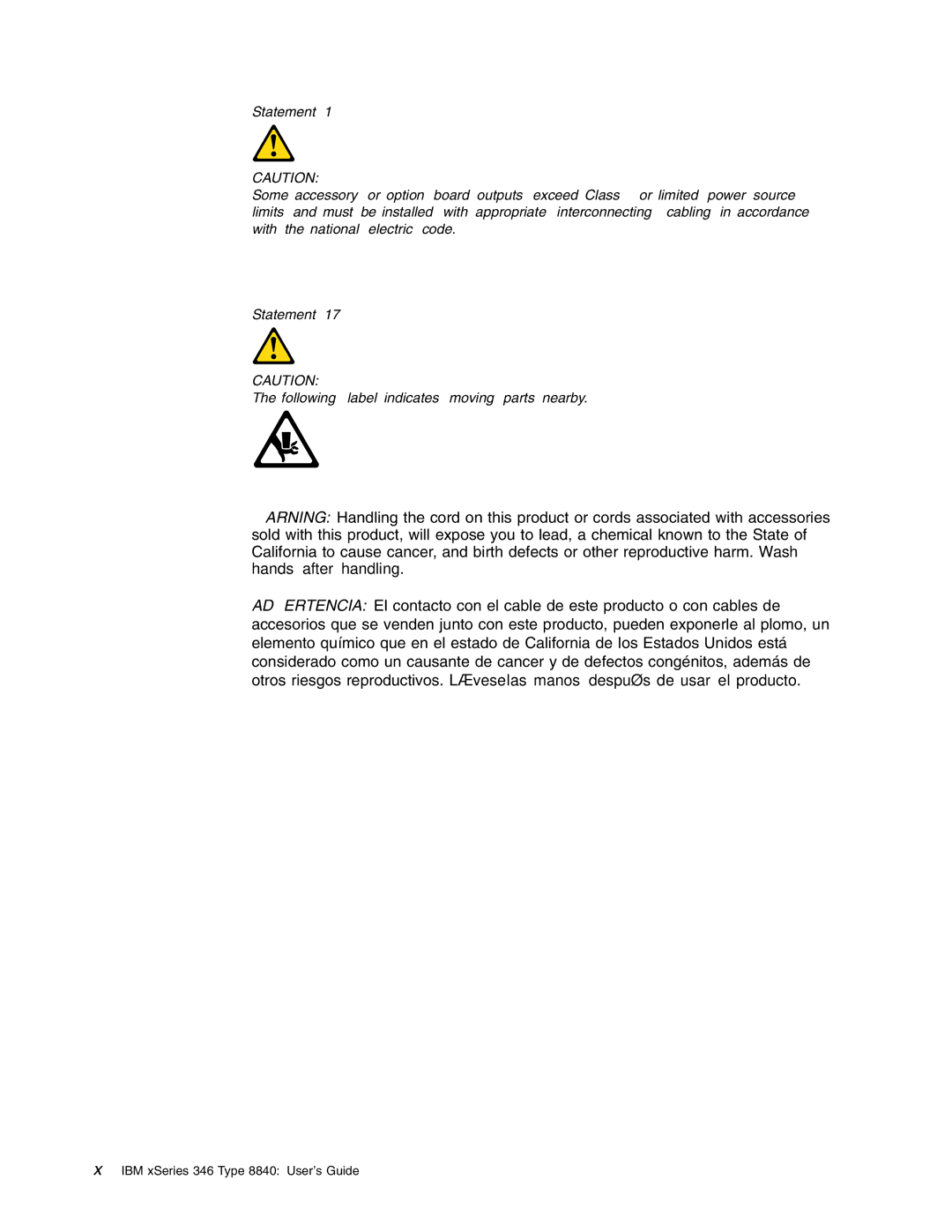 IBM manual IBM xSeries 346 Type 8840 User’s Guide 