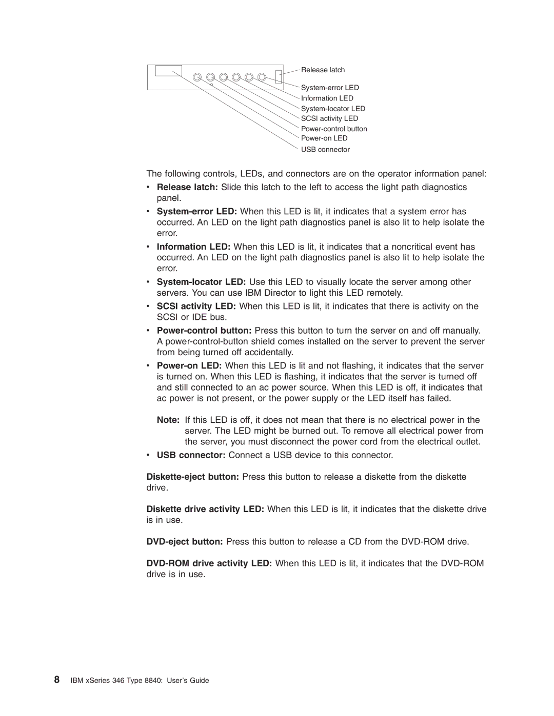 IBM manual IBM xSeries 346 Type 8840 User’s Guide 