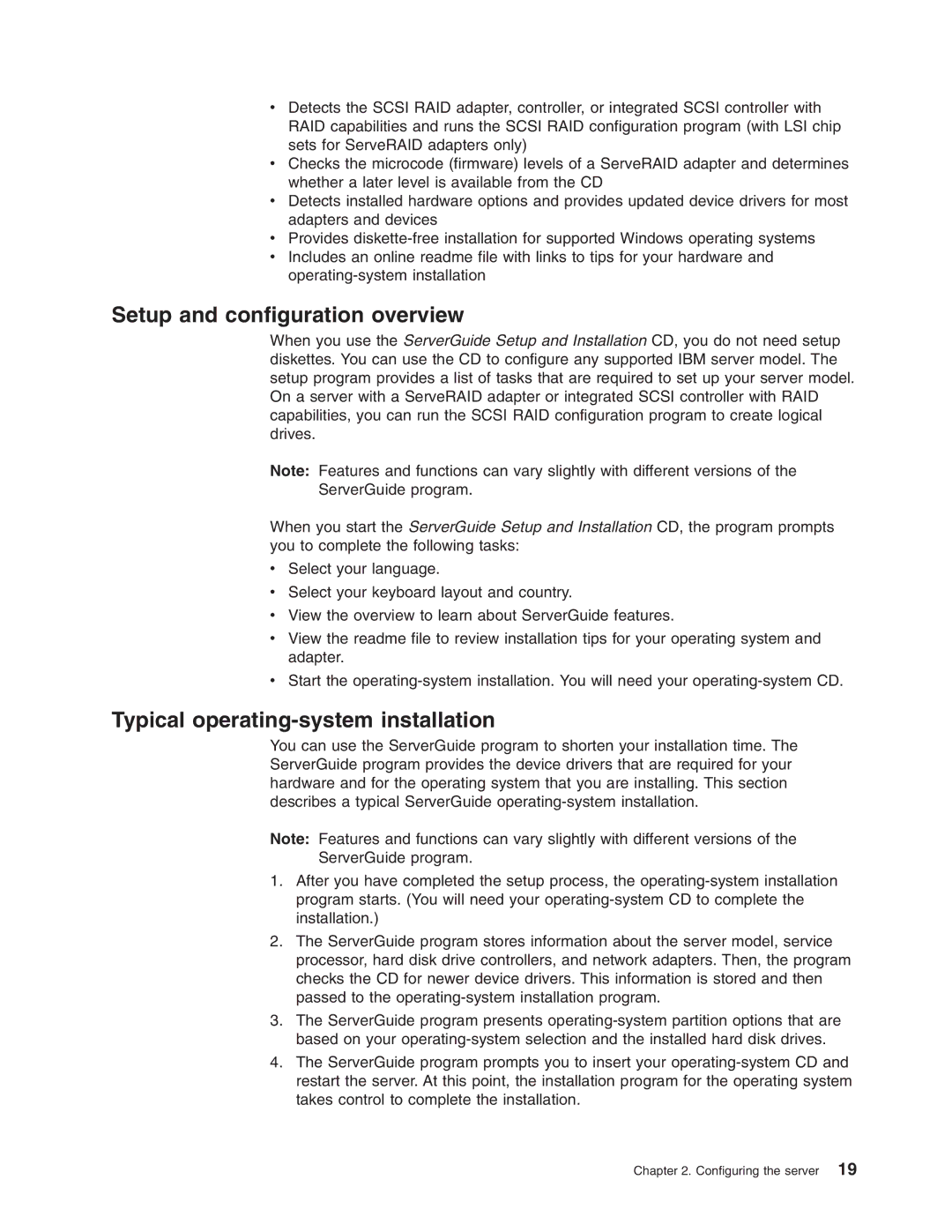 IBM 8840 manual Setup and configuration overview, Typical operating-system installation 