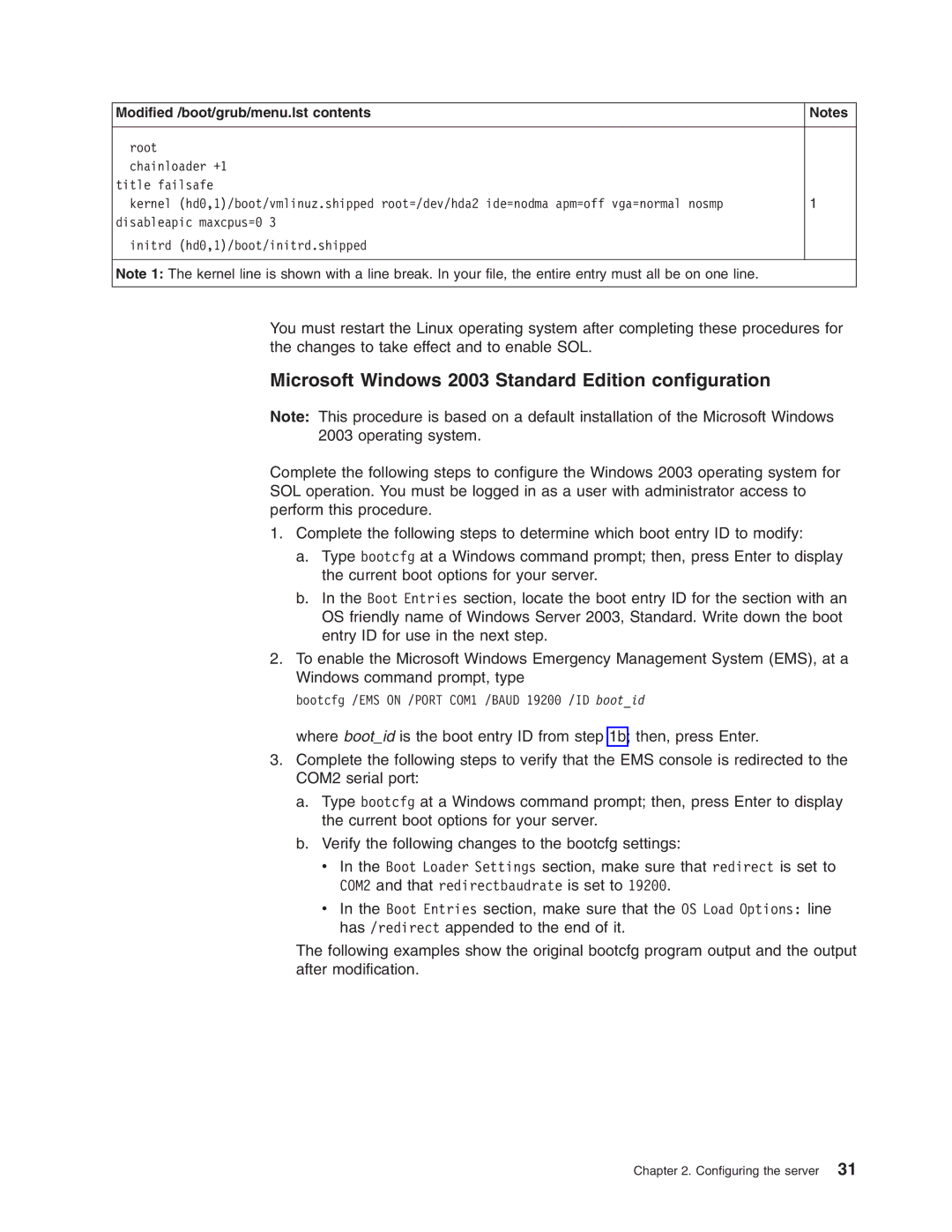 IBM 8840 manual Microsoft Windows 2003 Standard Edition configuration 