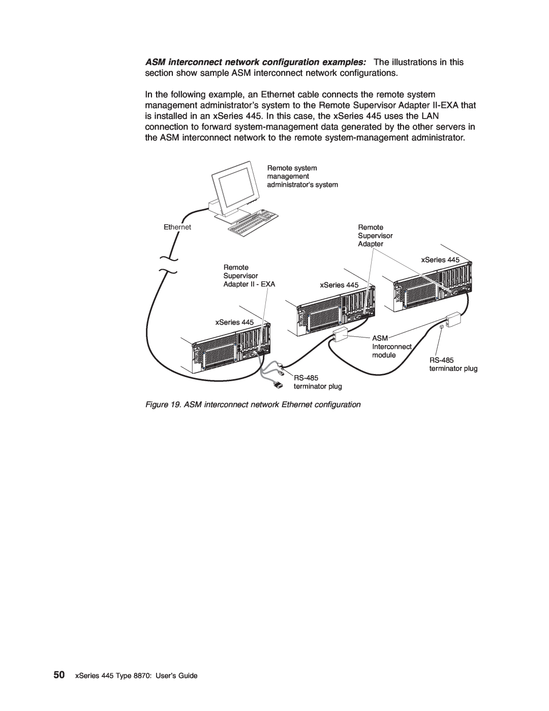 IBM 8870 manual ASM interconnect network Ethernet configuration, Supervisor, xSeries 