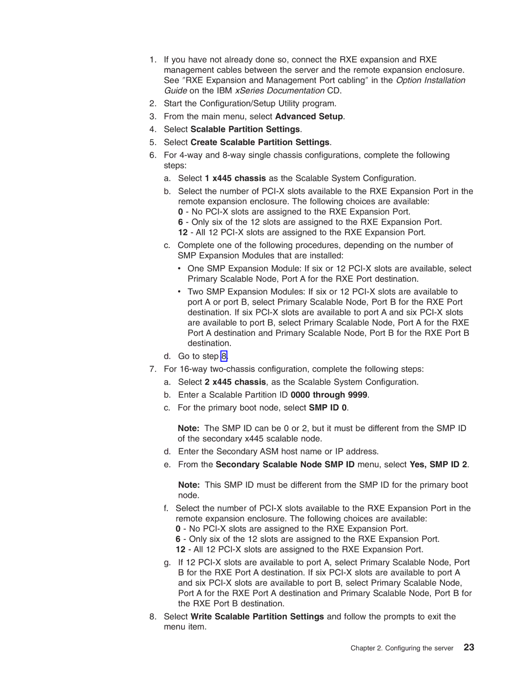 IBM 8870 manual Configuring the server 