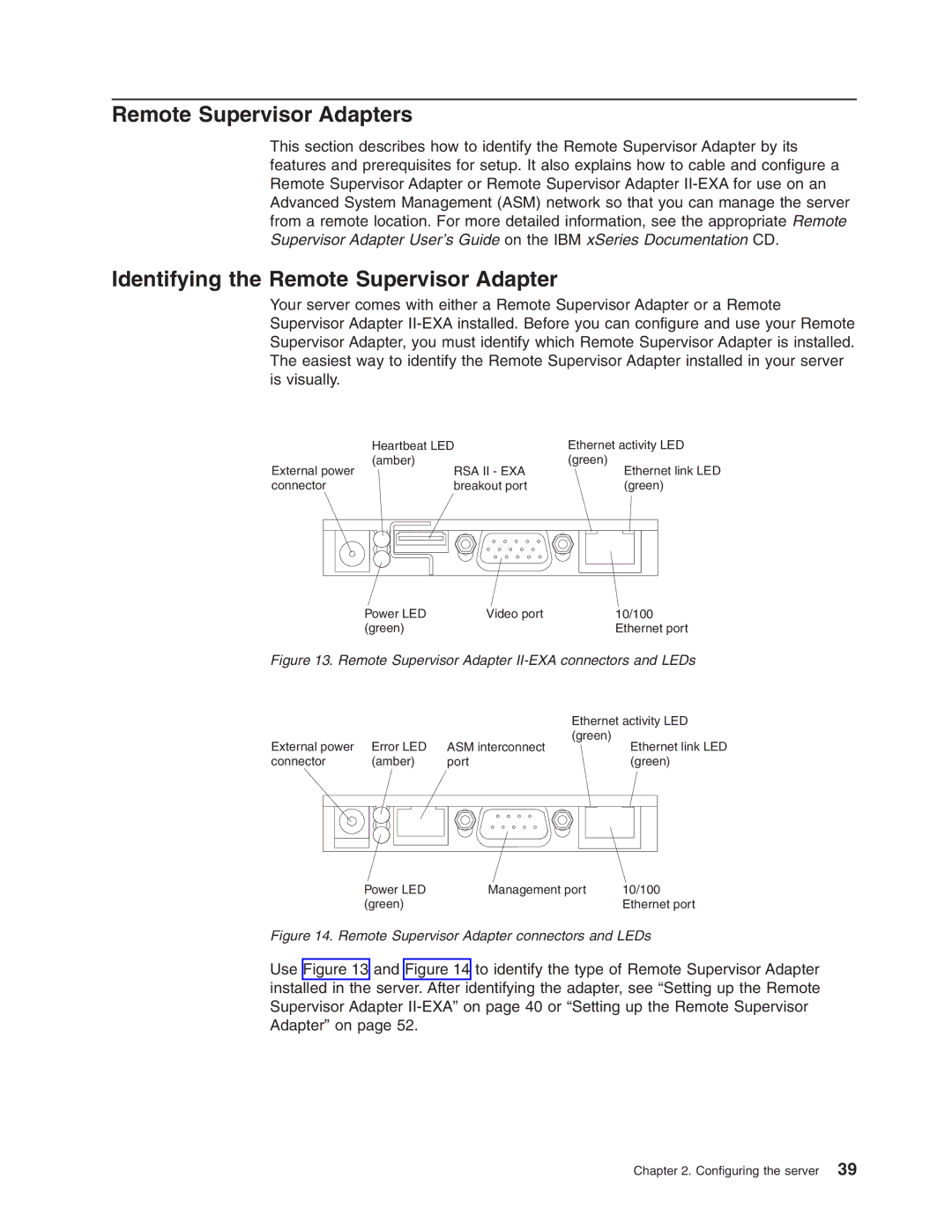 IBM 8870 manual Remote Supervisor Adapters, Identifying the Remote Supervisor Adapter 