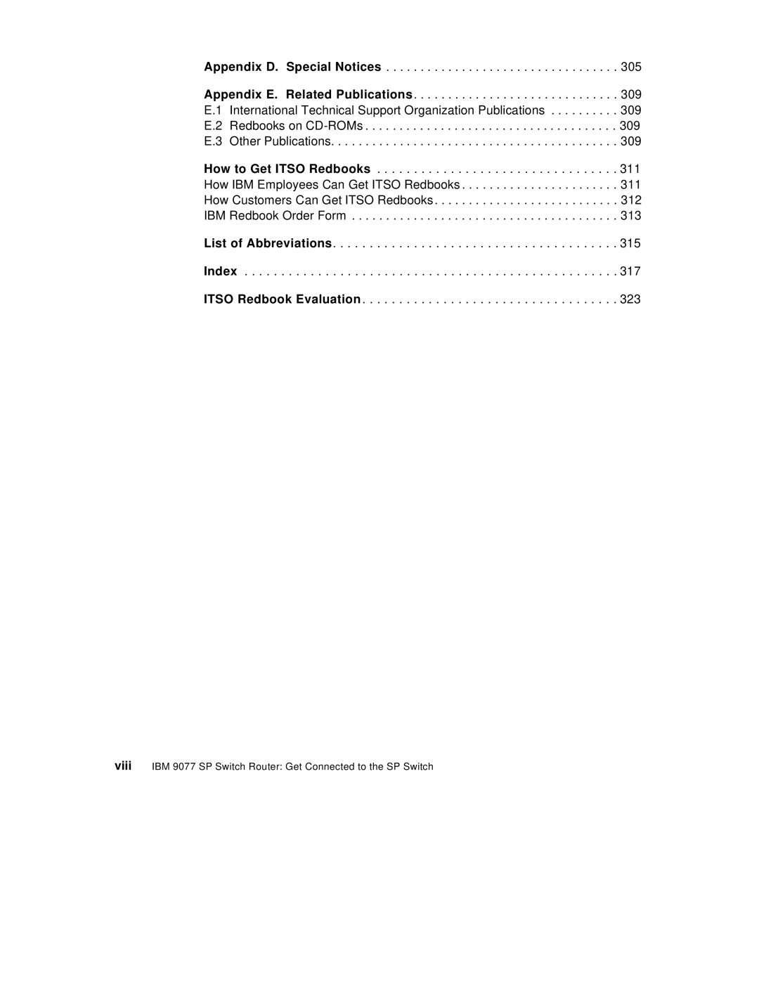 IBM 9077 manual List of Abbreviations Index Itso Redbook Evaluation 