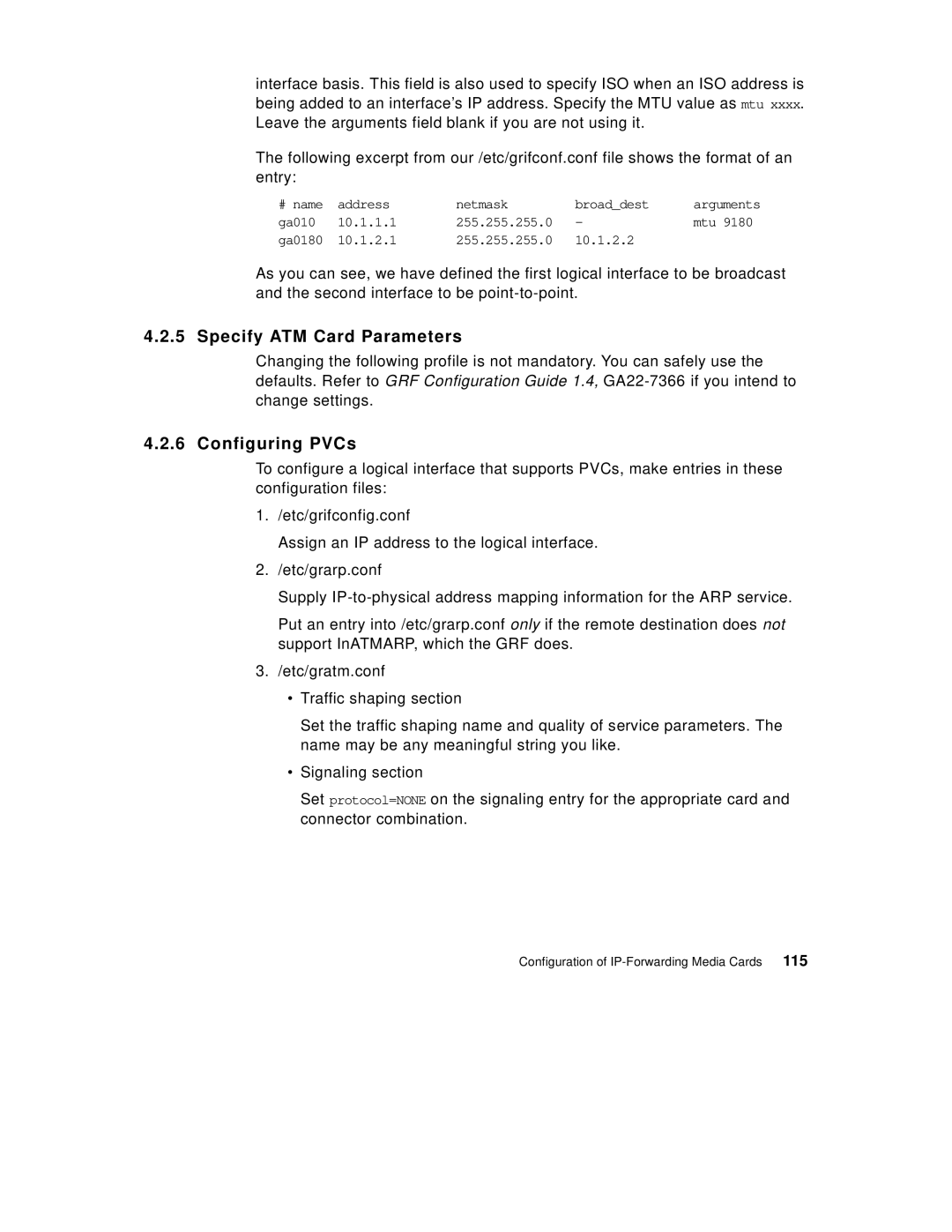 IBM 9077 manual Specify ATM Card Parameters, Configuring PVCs, 115 