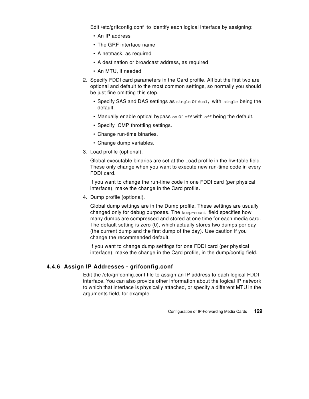 IBM 9077 manual Assign IP Addresses grifconfig.conf, 129 