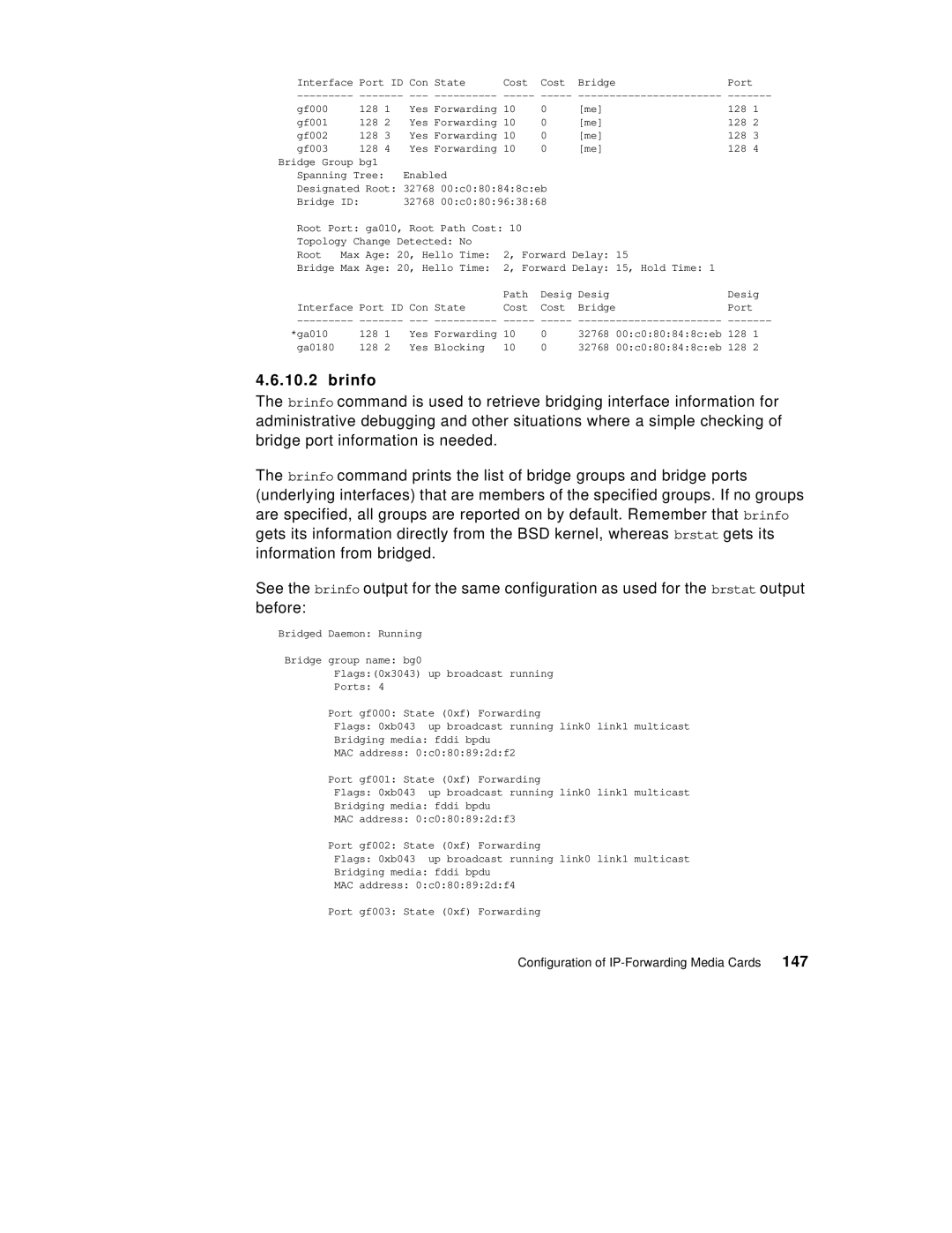 IBM 9077 manual Brinfo, 147 