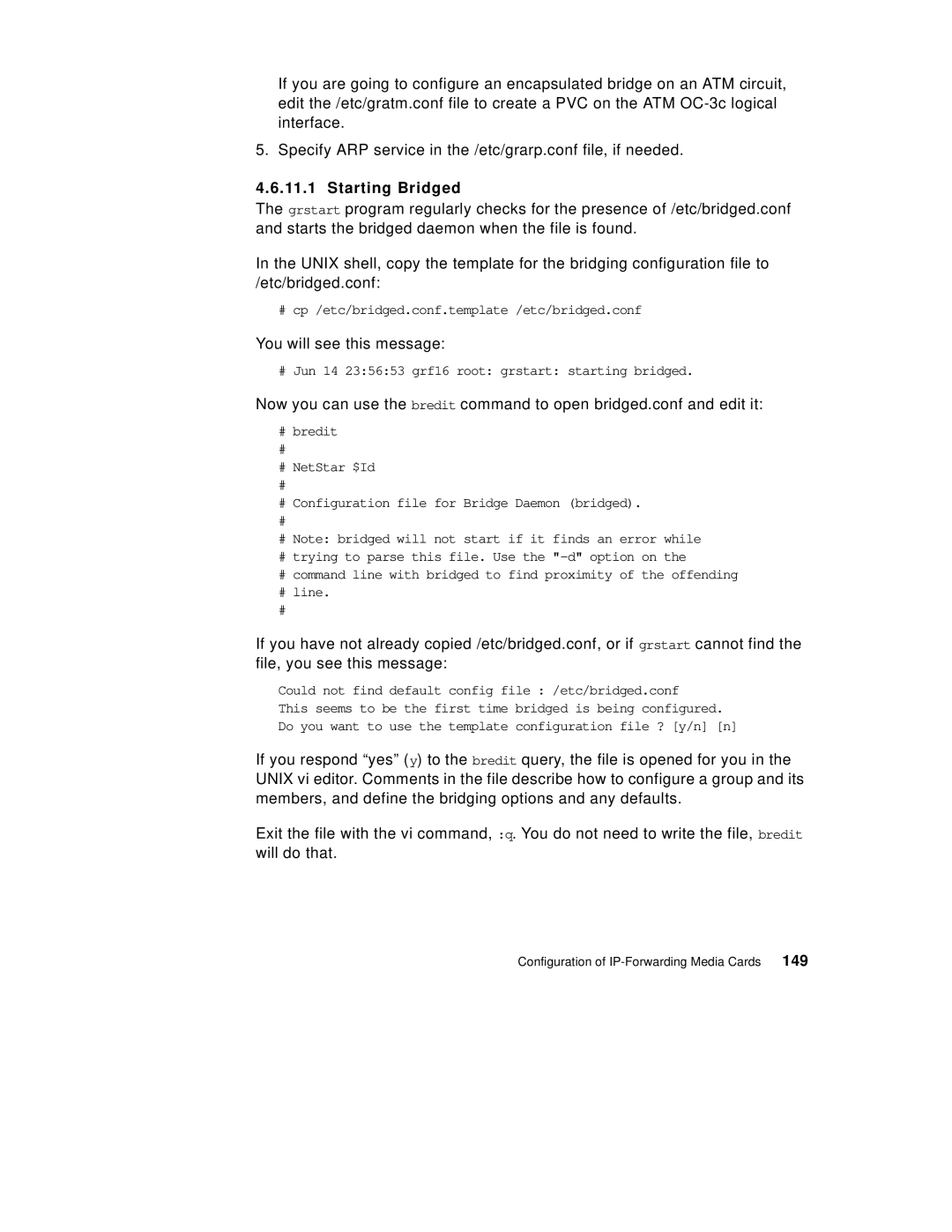 IBM 9077 manual Starting Bridged, 149 