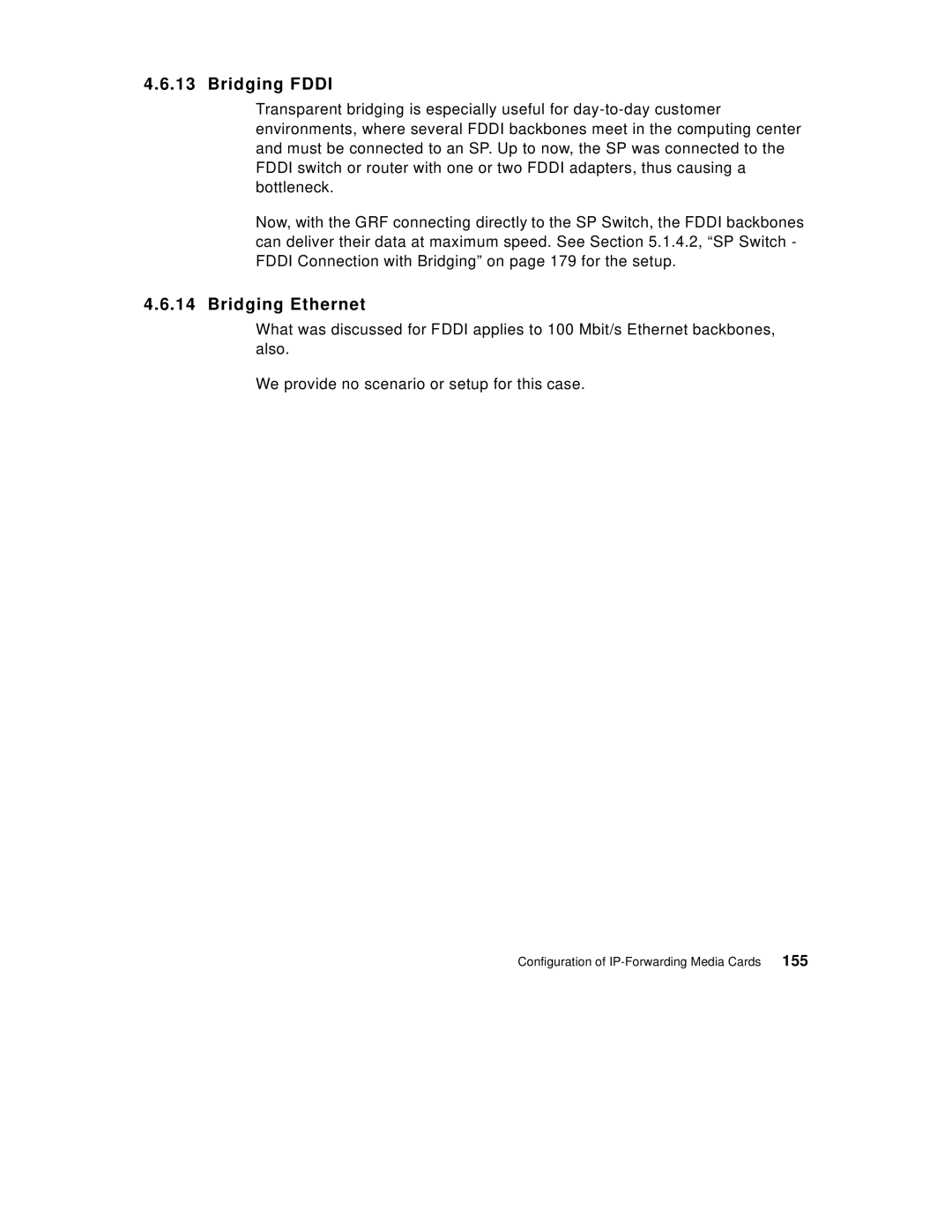 IBM 9077 manual Bridging Fddi, Bridging Ethernet, 155 