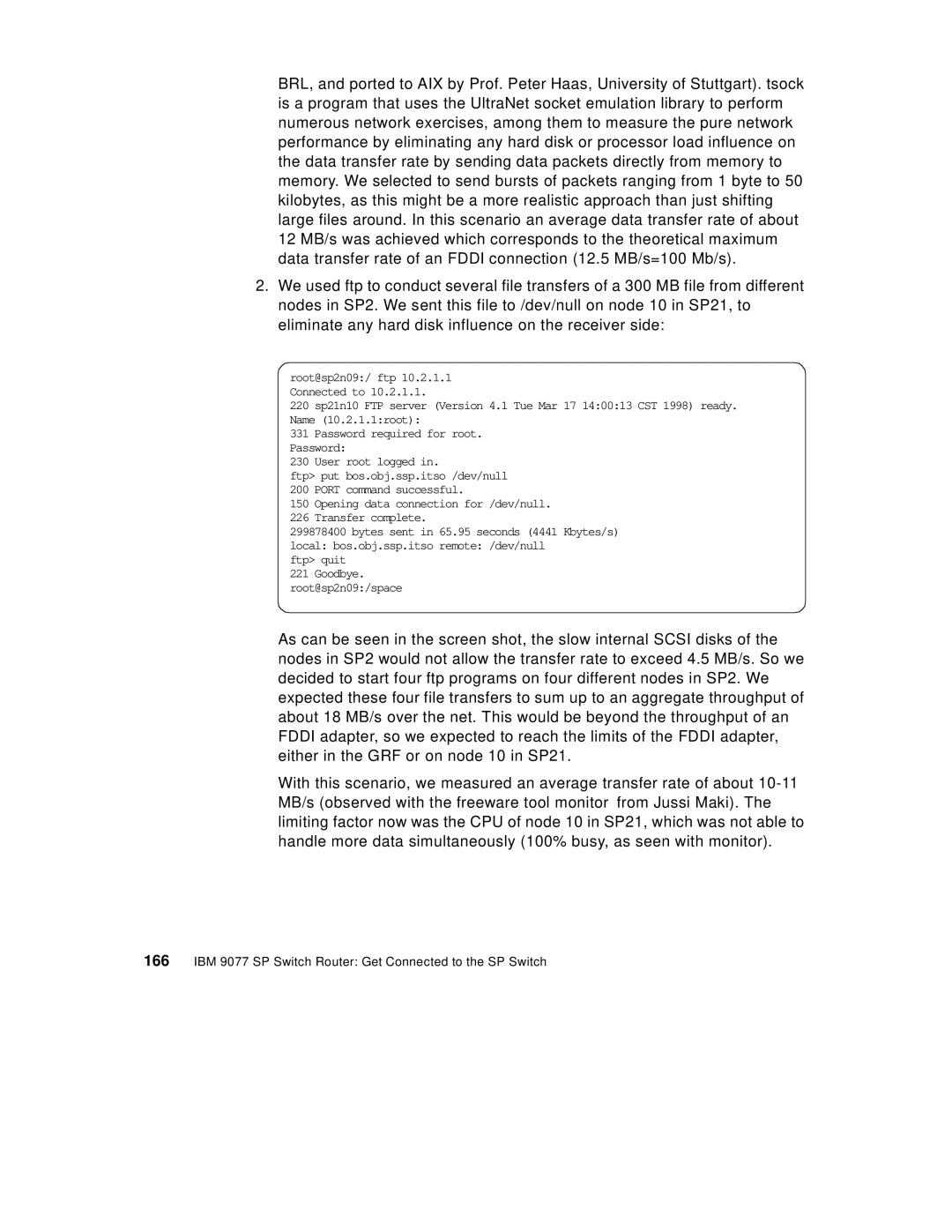 IBM 9077 manual Ftp quit Goodbye Root@sp2n09/space 