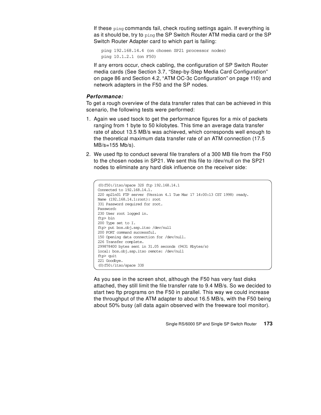 IBM 9077 manual Performance 