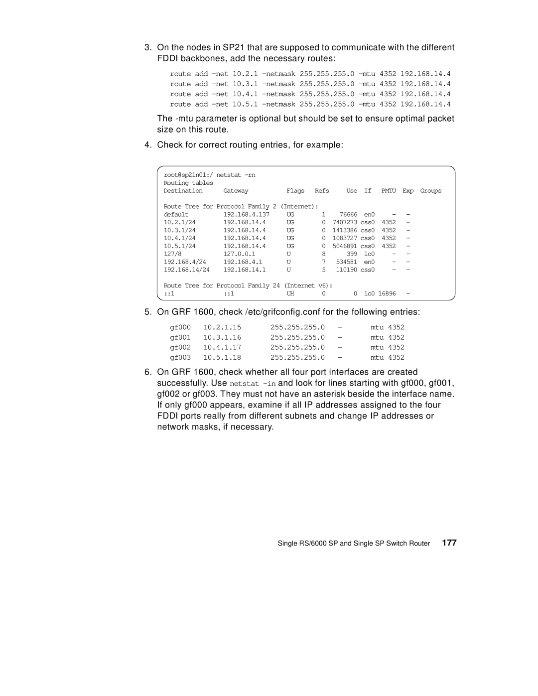 IBM 9077 manual Gf000 10.2.1.15 255.255.255.0 