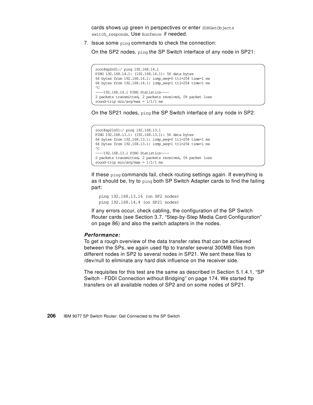 IBM 9077 manual Performance 