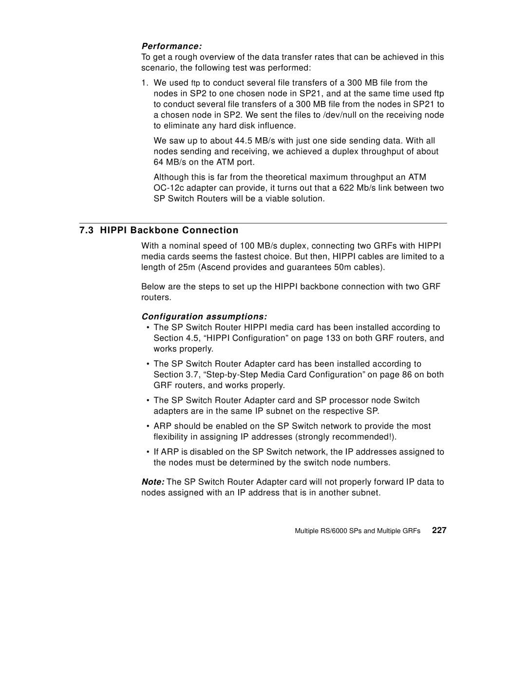 IBM 9077 manual Hippi Backbone Connection 