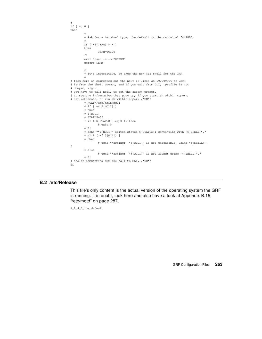 IBM 9077 manual Etc/Release, # Status=$? 