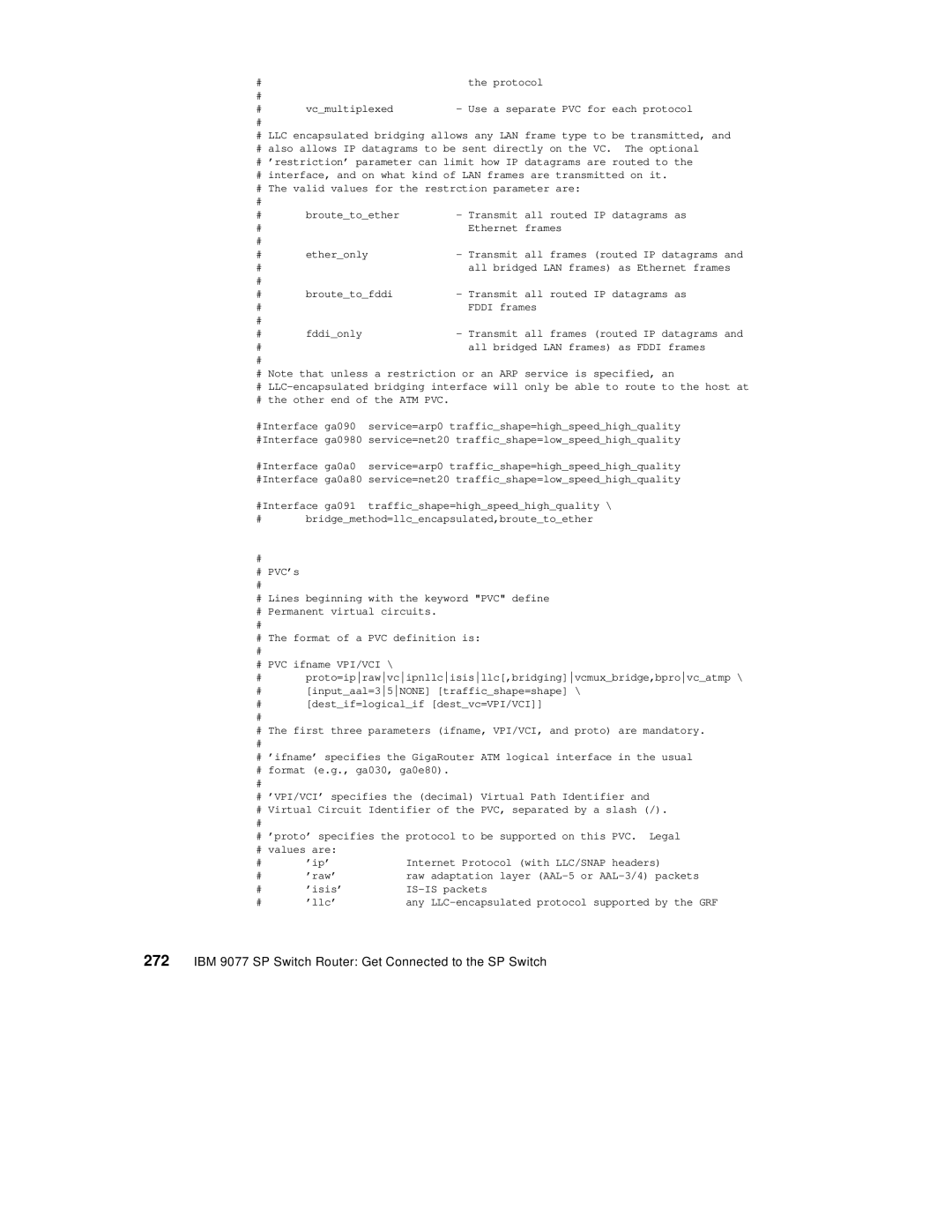 IBM 9077 manual Protocol 