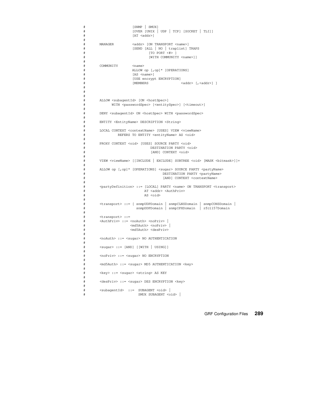 IBM 9077 manual Snmp Smux Over Unix UDP TCP Socket TLI 