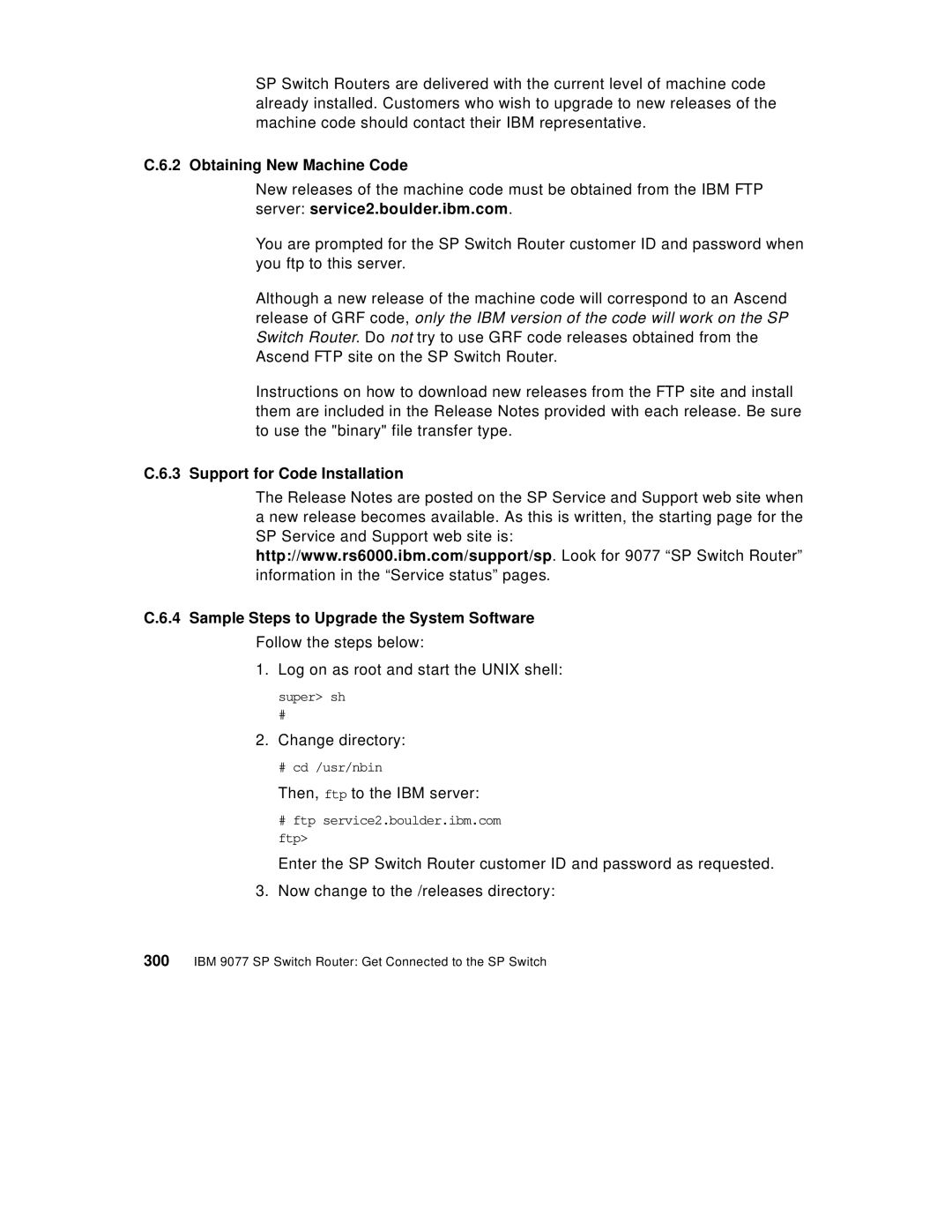 IBM 9077 manual Obtaining New Machine Code 