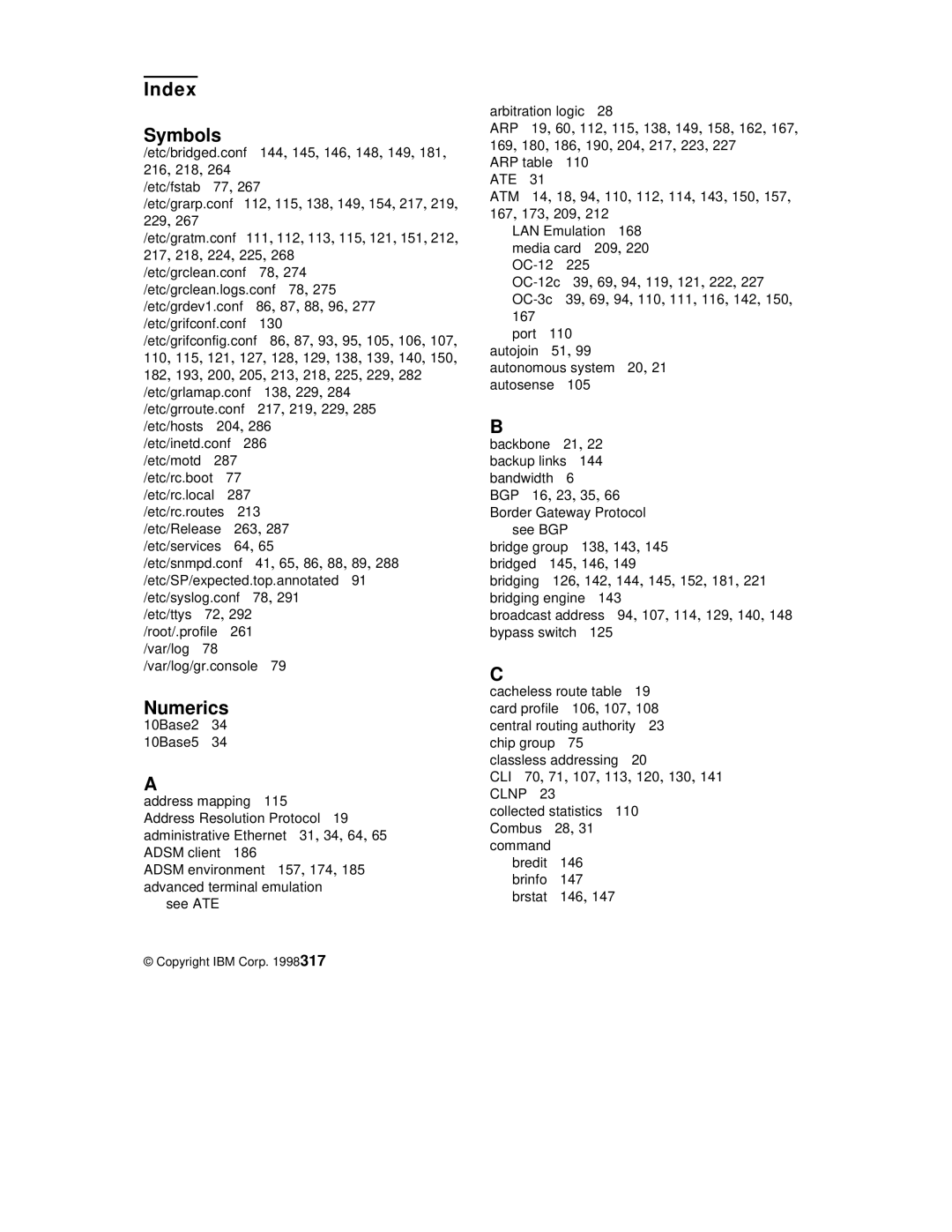 IBM 9077 manual Index Symbols, Numerics 