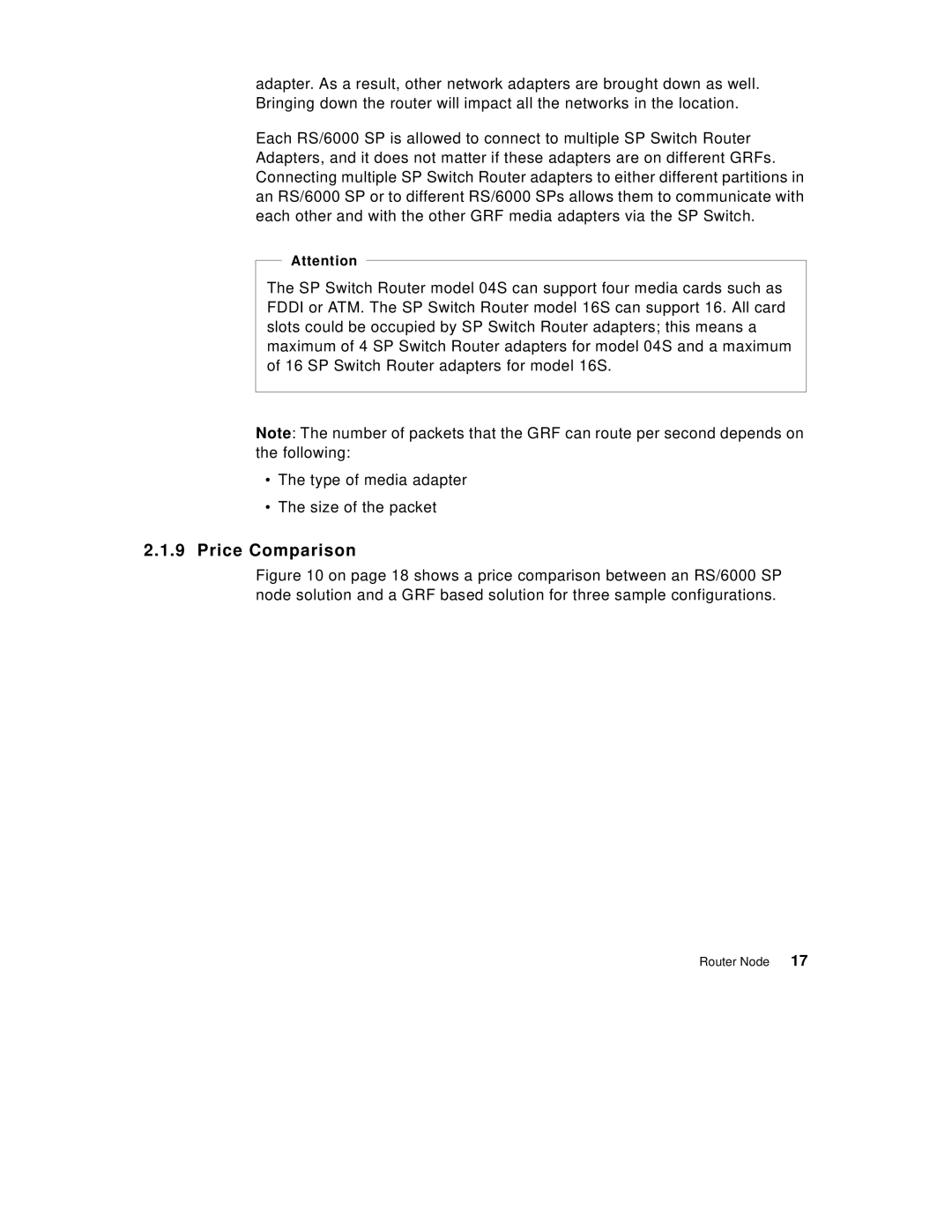 IBM 9077 manual Price Comparison 