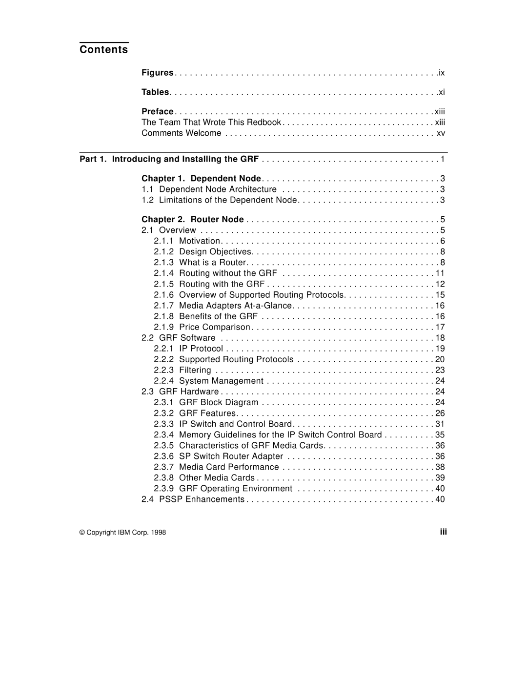 IBM 9077 manual Contents 