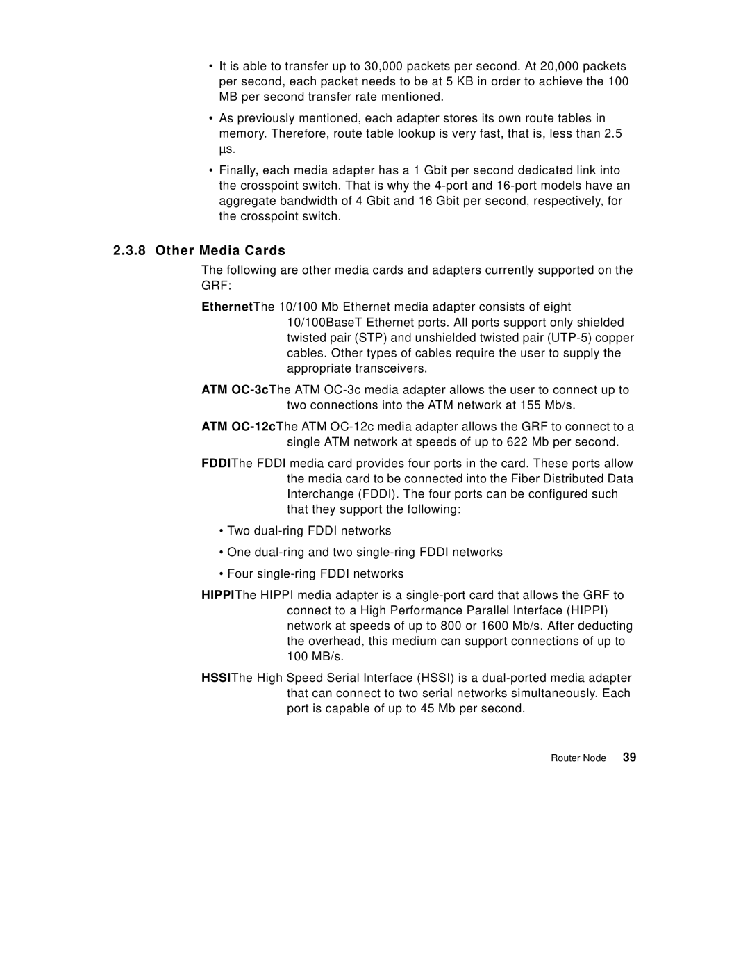 IBM 9077 manual Other Media Cards 