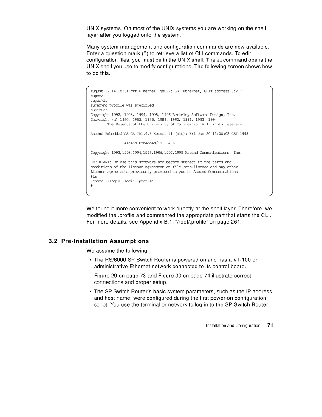 IBM 9077 manual Pre-Installation Assumptions 