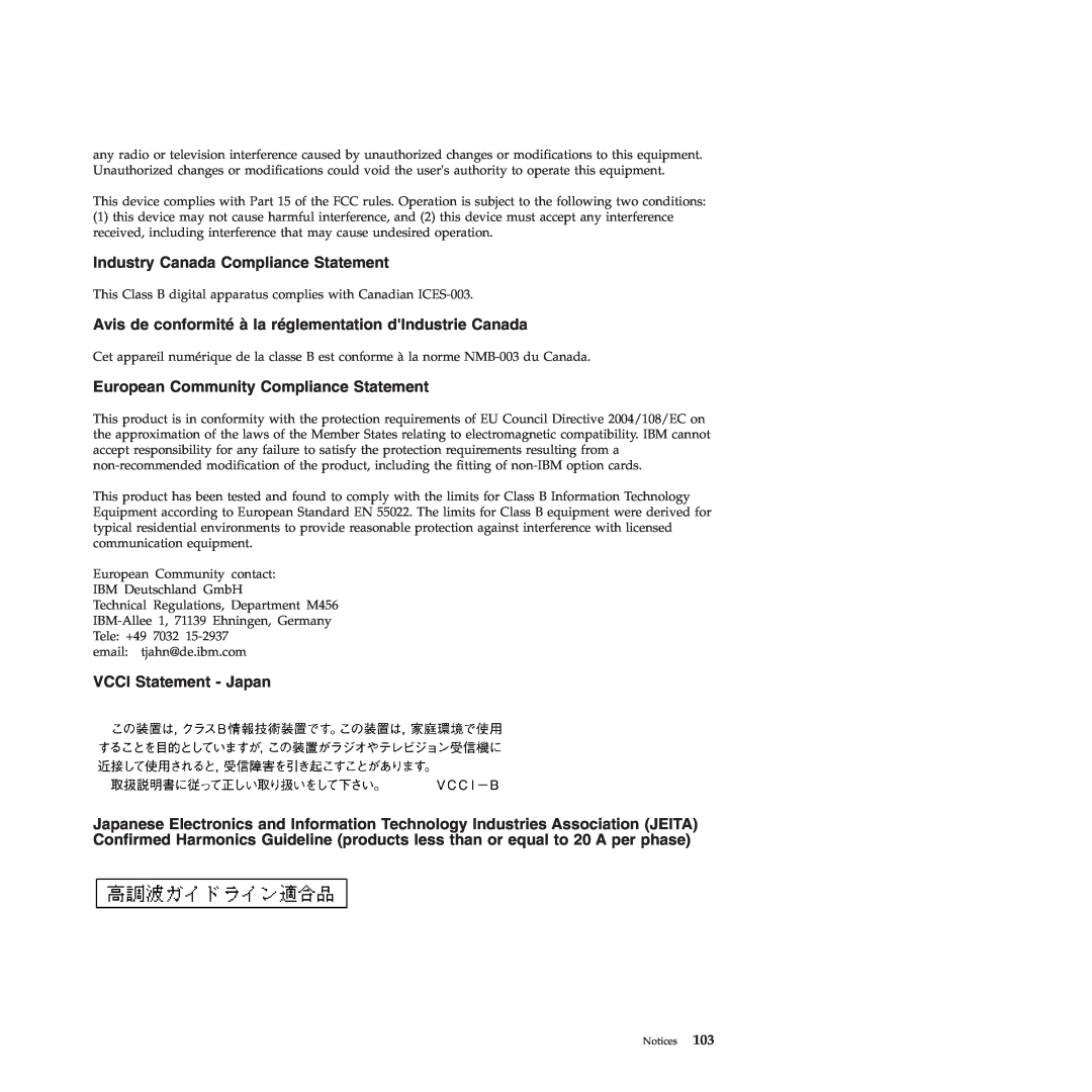 IBM 9117-MMB, 9179-MHB manual Industry Canada Compliance Statement, Avis de conformité à la réglementation dIndustrie Canada 
