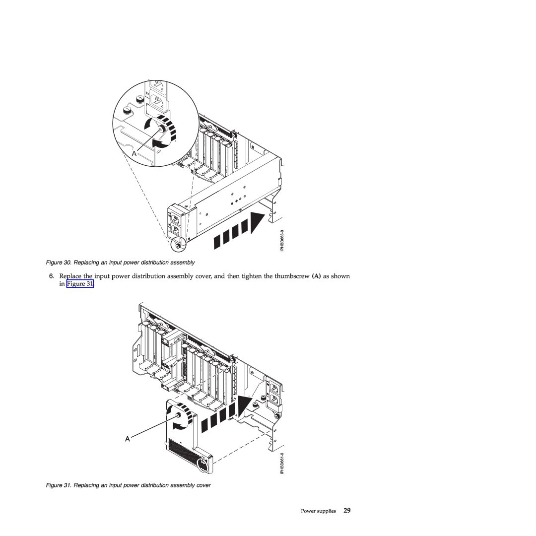 IBM 9117-MMB, 9179-MHB manual Replacing an input power distribution assembly cover 