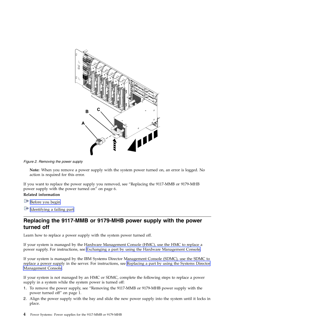 IBM 9179-MHB, 9117-MMB manual Before you begin Identifying a failing part 