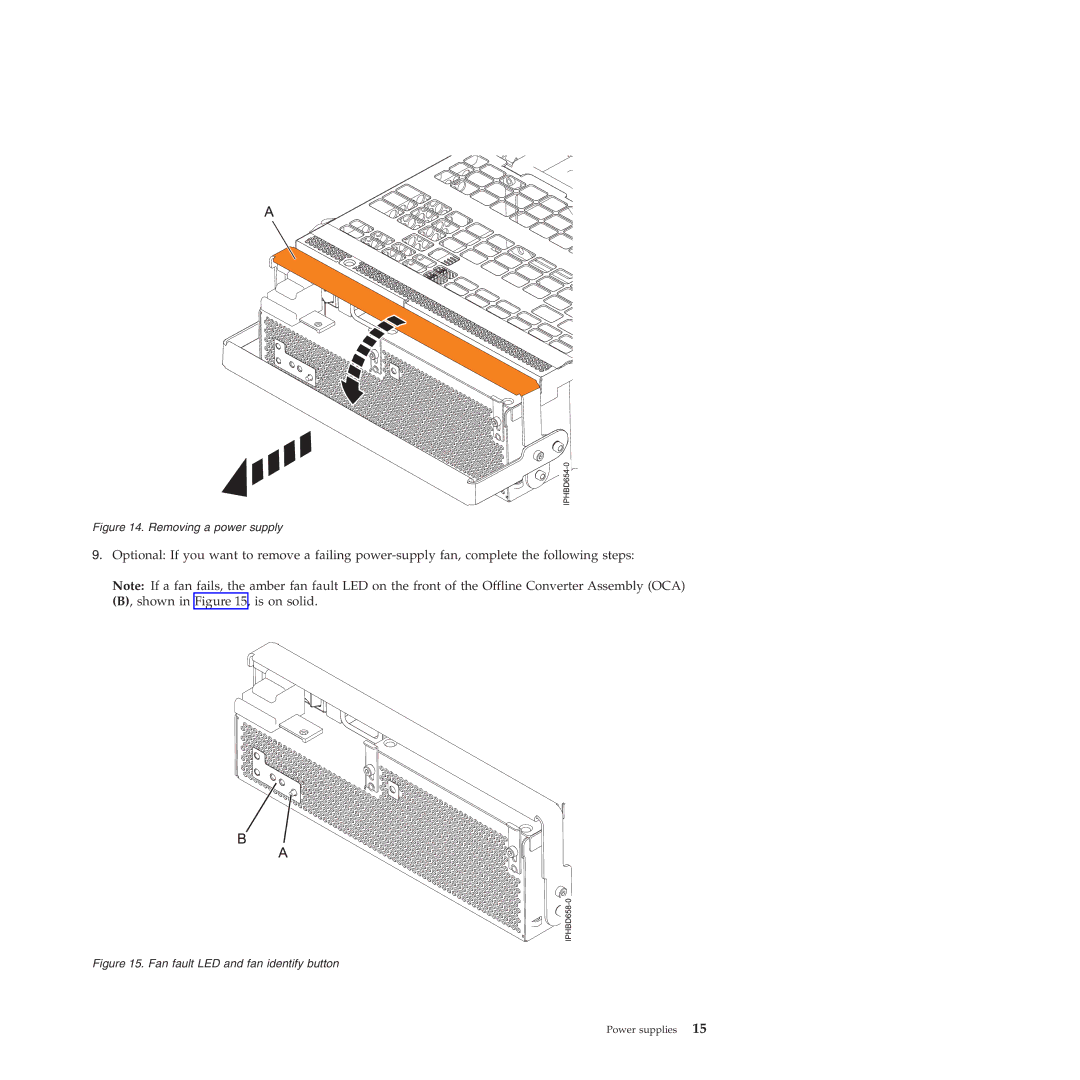 IBM 9117-MMB, 9179-MHB manual Removing a power supply 