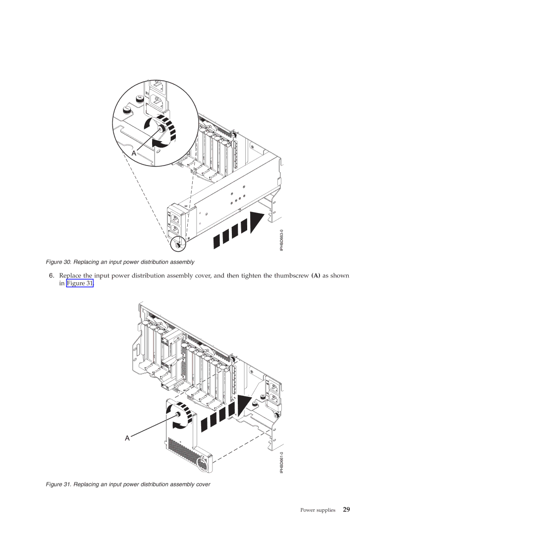 IBM 9117-MMB, 9179-MHB manual Replacing an input power distribution assembly 