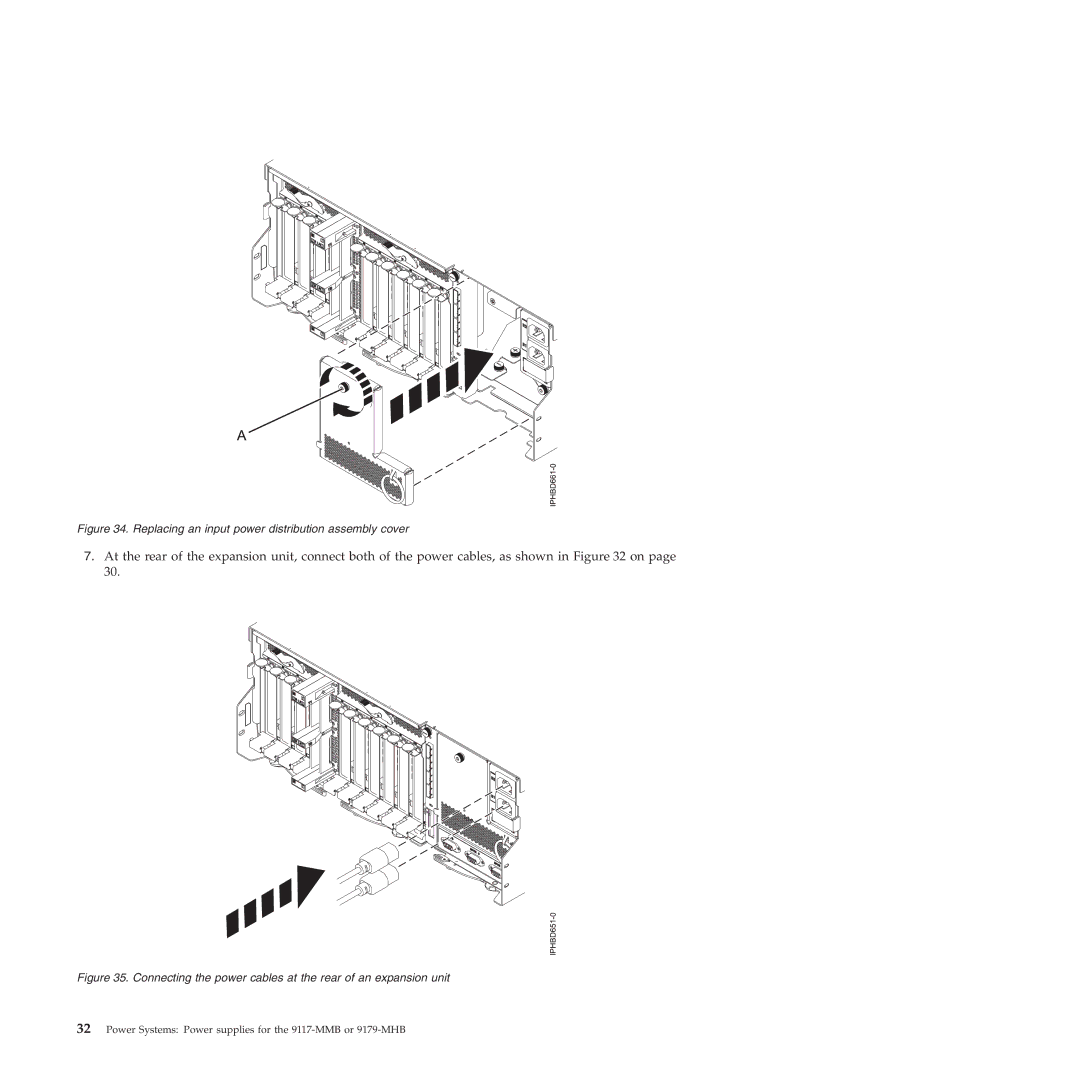 IBM 9179-MHB, 9117-MMB manual Replacing an input power distribution assembly cover 