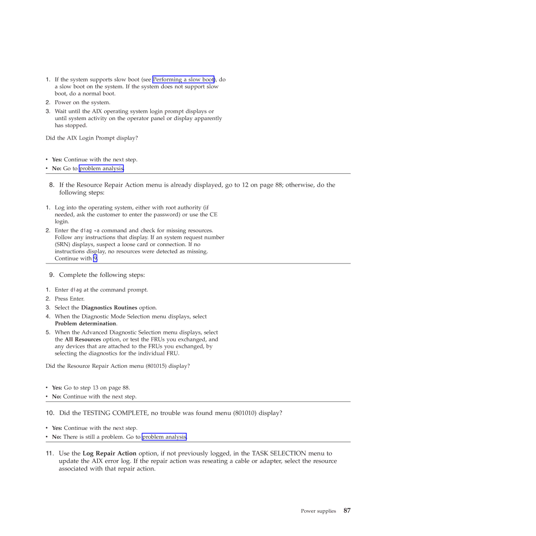 IBM 9117-MMB, 9179-MHB manual Select the Diagnostics Routines option 