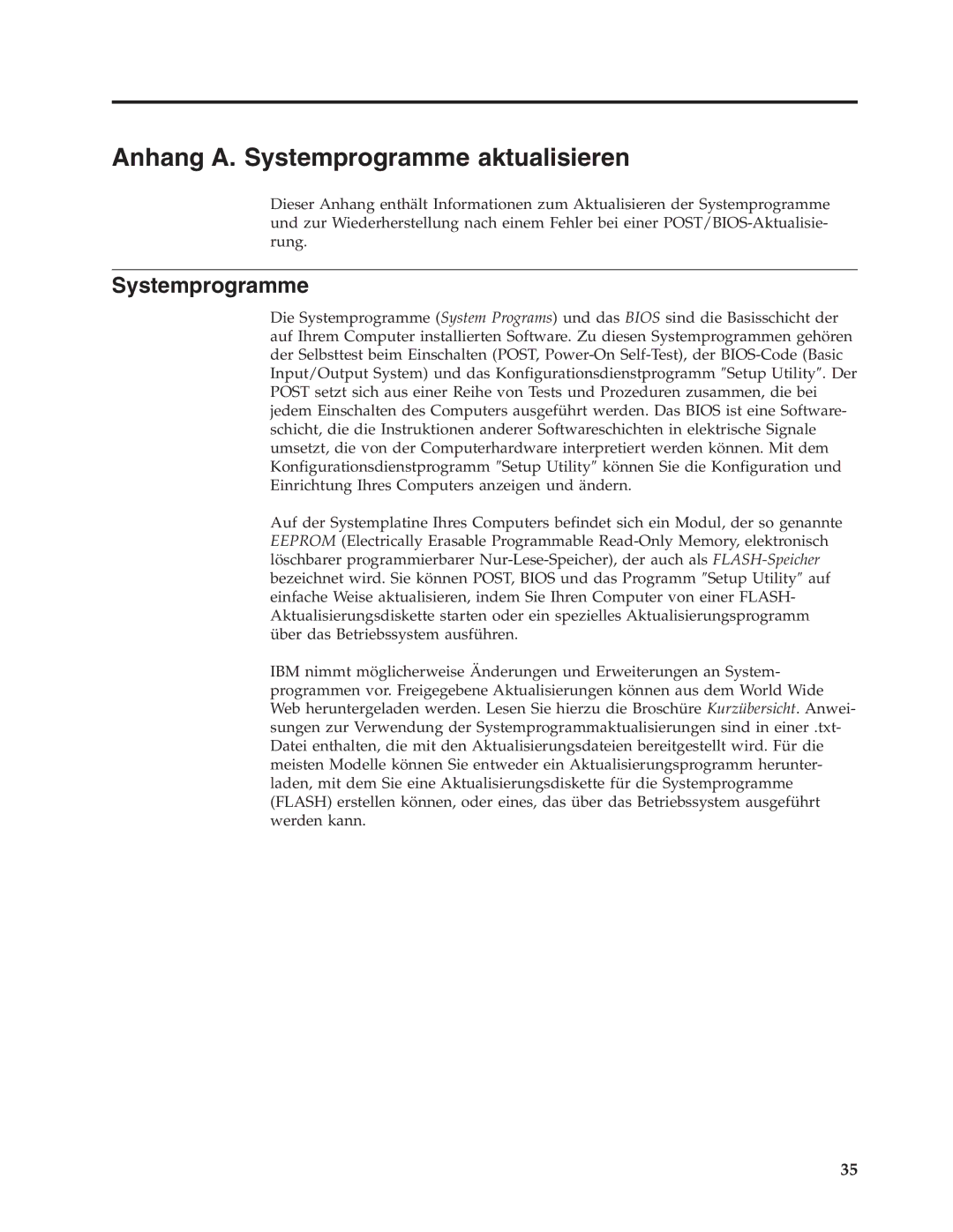 IBM 9213, 9212 manual Anhang A. Systemprogramme aktualisieren 