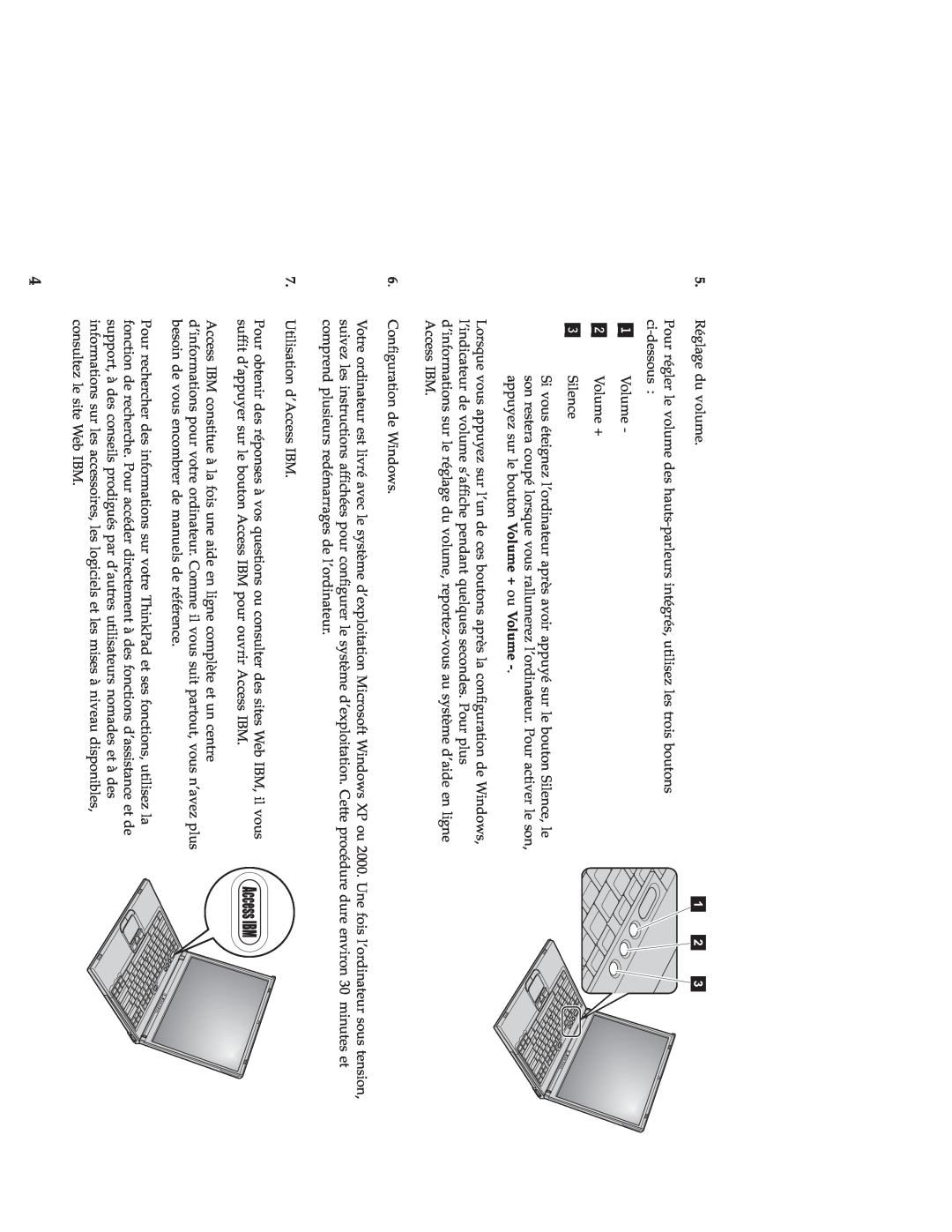 IBM 92P1477 manual Réglage du volume 