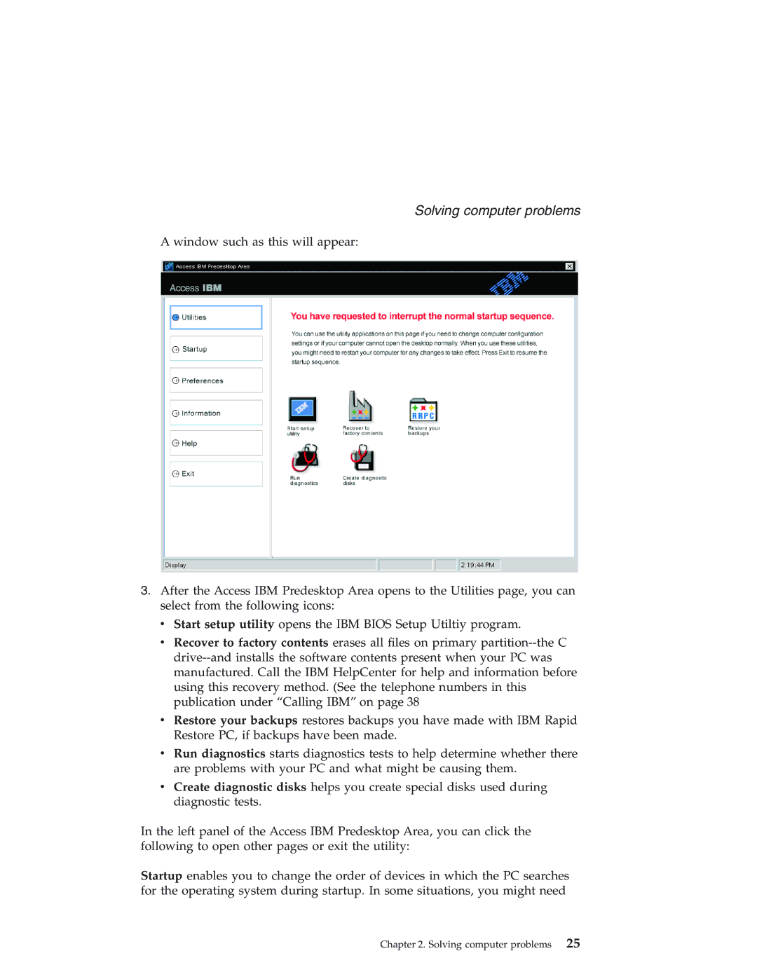 IBM 92P1559 manual Solving computer problems 