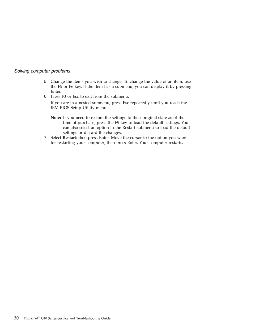 IBM 92P1559 manual Solving computer problems 