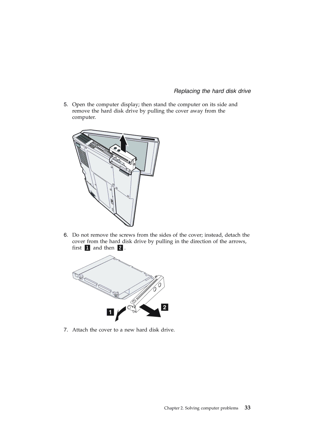 IBM 92P1559 manual Replacing the hard disk drive 